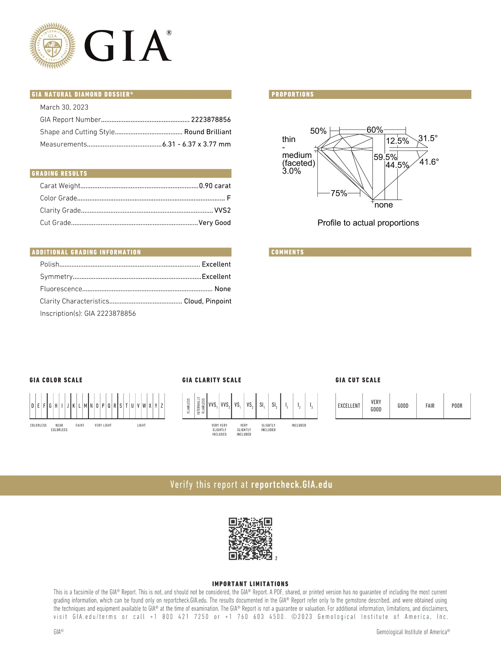 GIA Certified 0.90 Ct Round cut F VVS2 Loose Diamond - Image 2