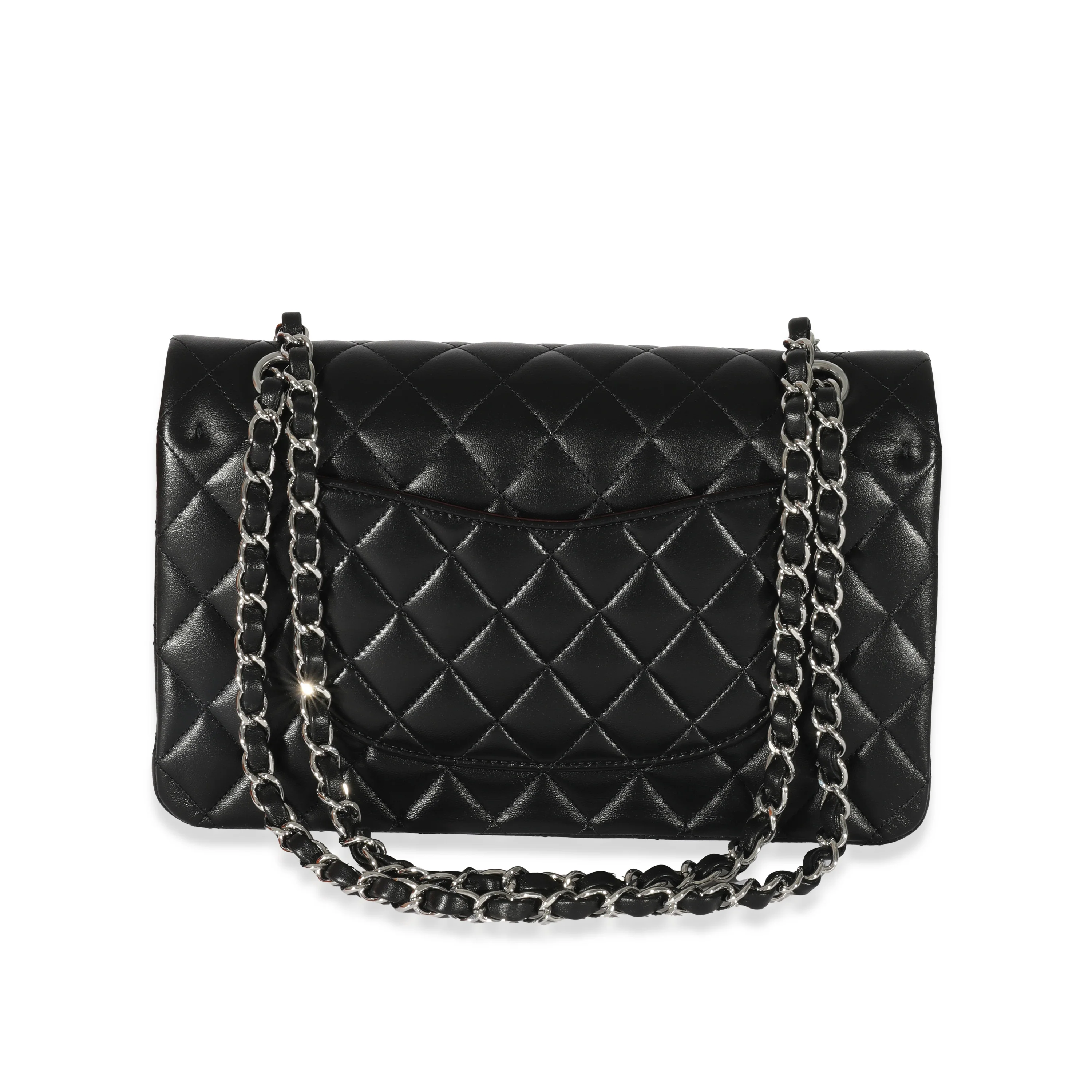 Chanel Black Lambskin Medium Classic Double Flap - Image 3