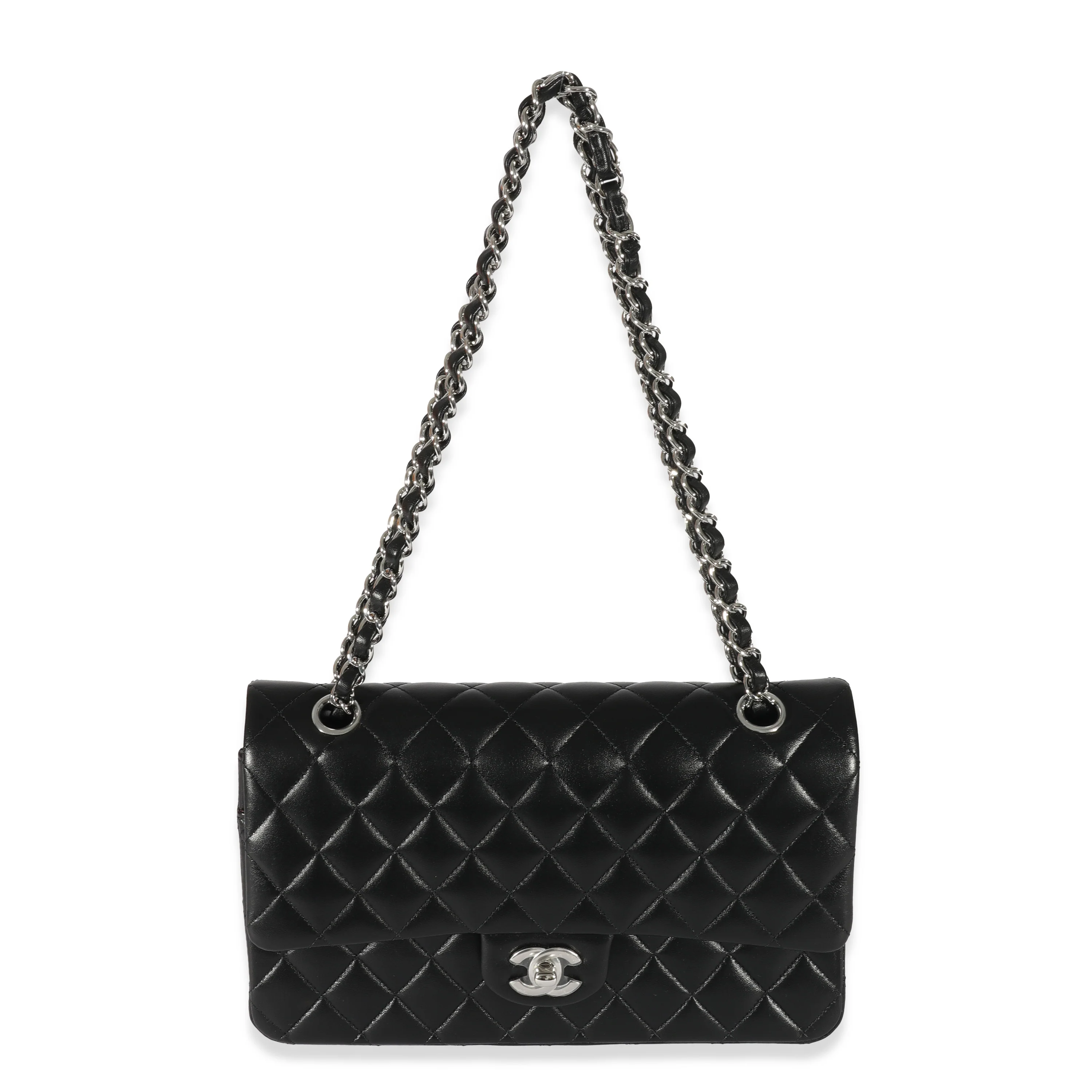 Chanel Black Lambskin Medium Classic Double Flap - Image 4