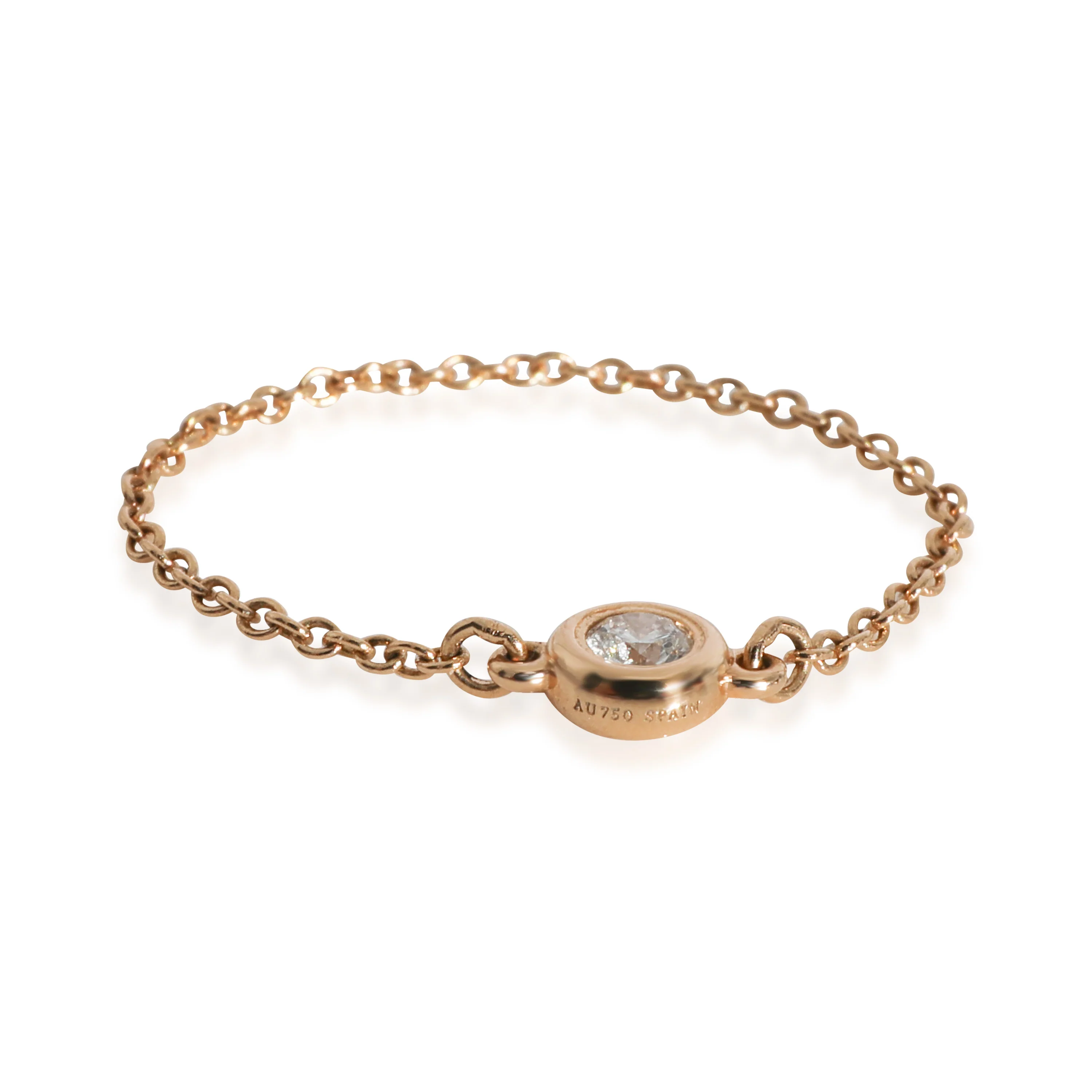 Tiffany & Co. Elsa Peretti By the Yard Ring in 18k Rose Gold 0.07 CTW - Image 2