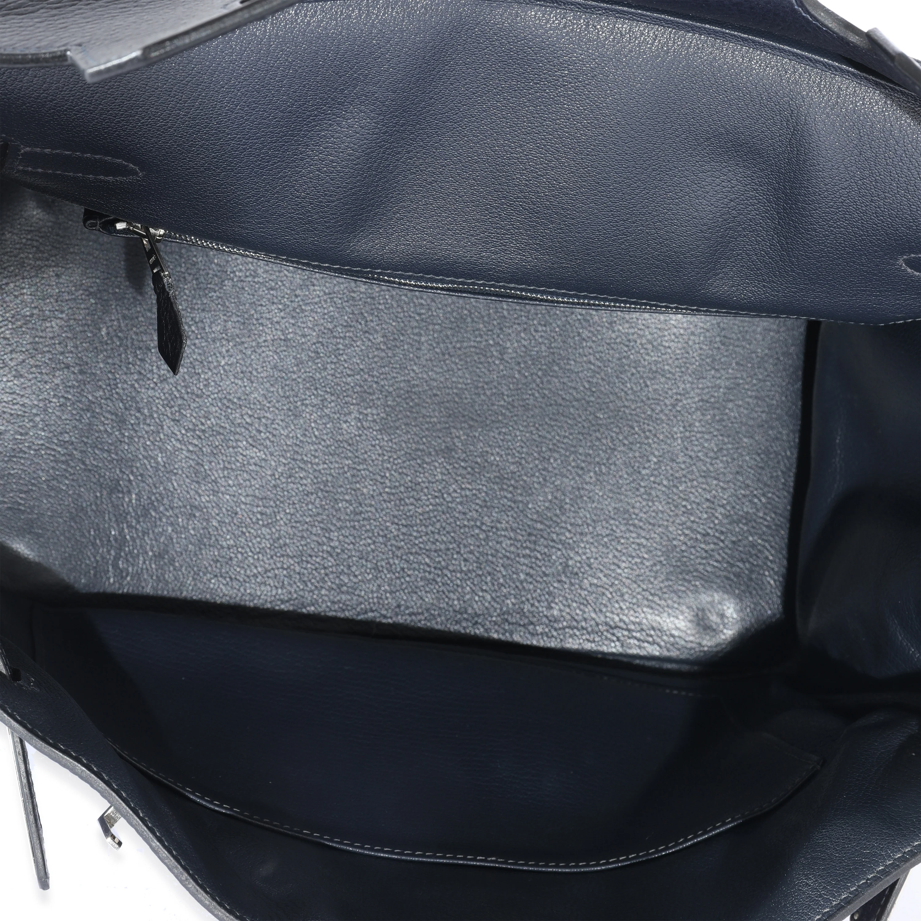 Hermes Bleu Indigo Clemence Birkin 35 PHW - Image 4
