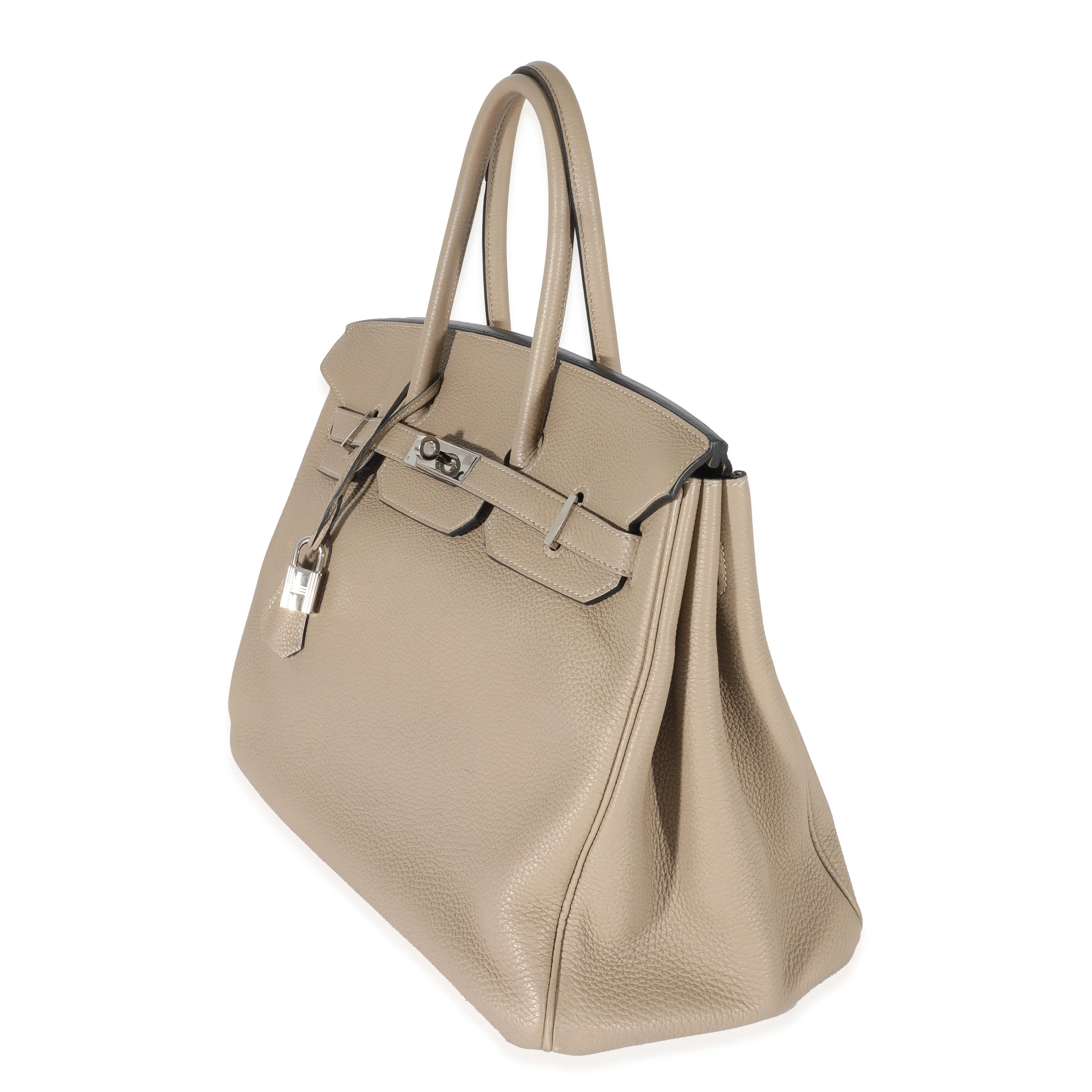 Hermes Gris Tourterelle Clemence Birkin 35 PHW - Image 2