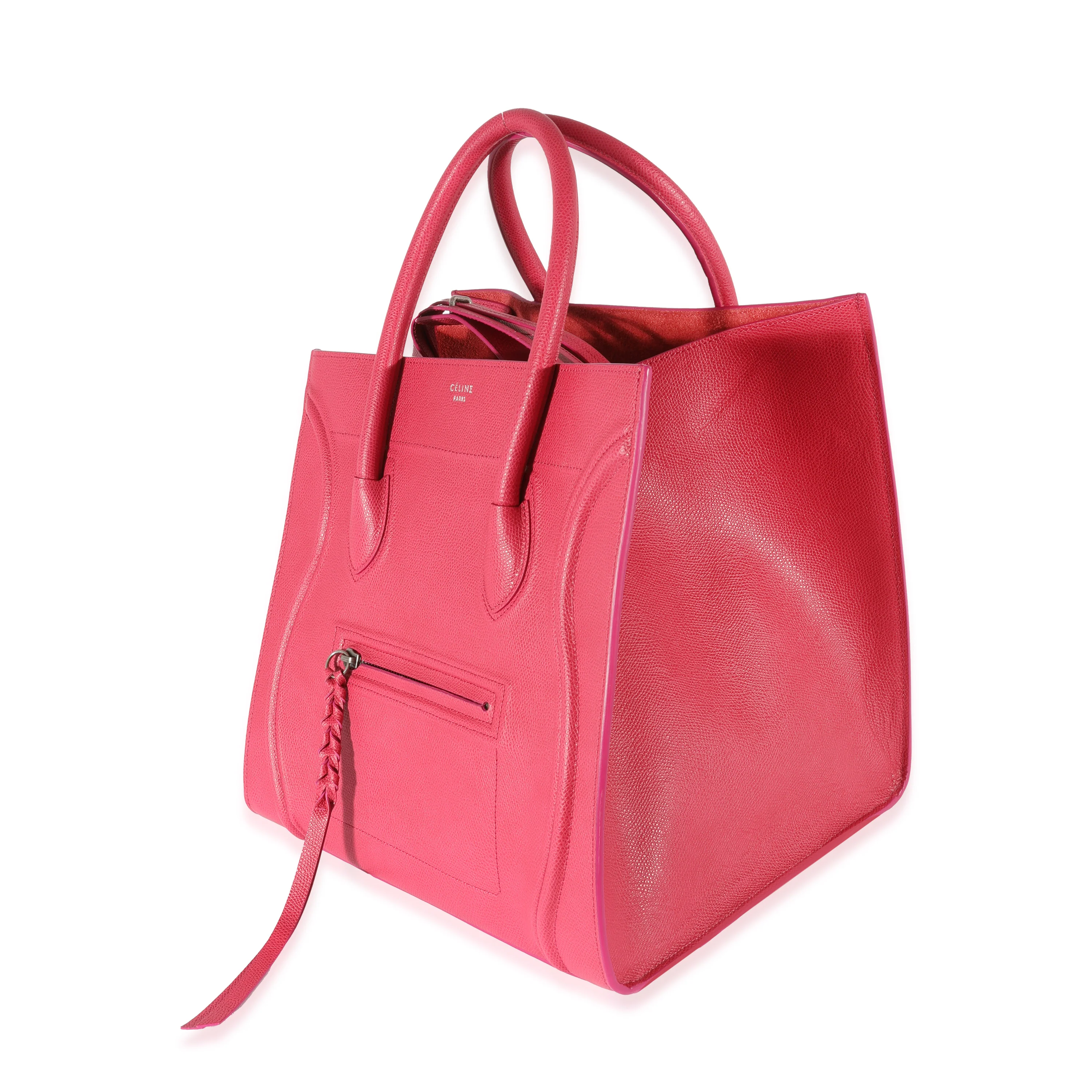Celine Pink Leather Phantom Luggage Tote - Image 2
