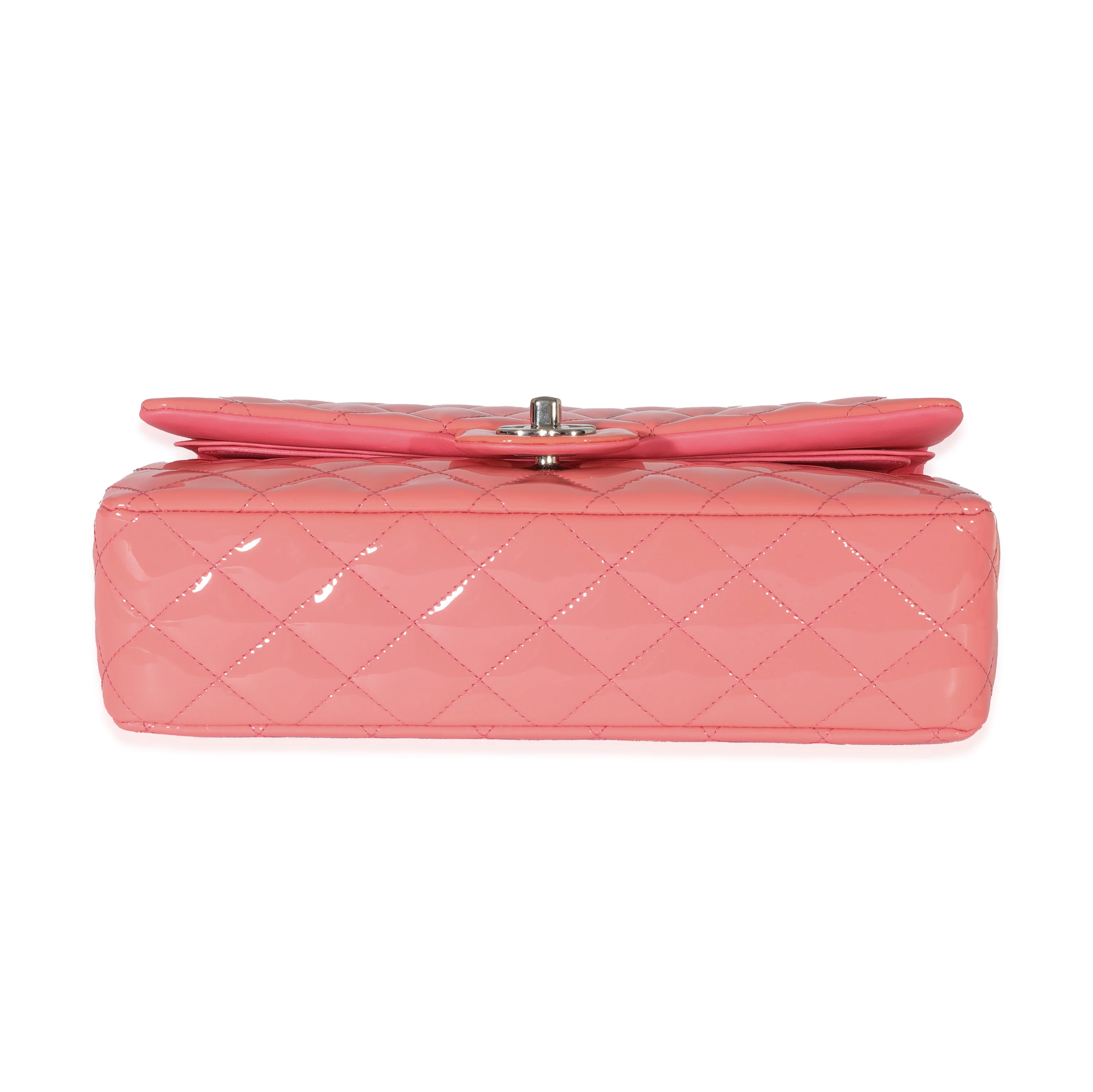 Pink Patent Medium Classic Double Flap Bag - Image 5