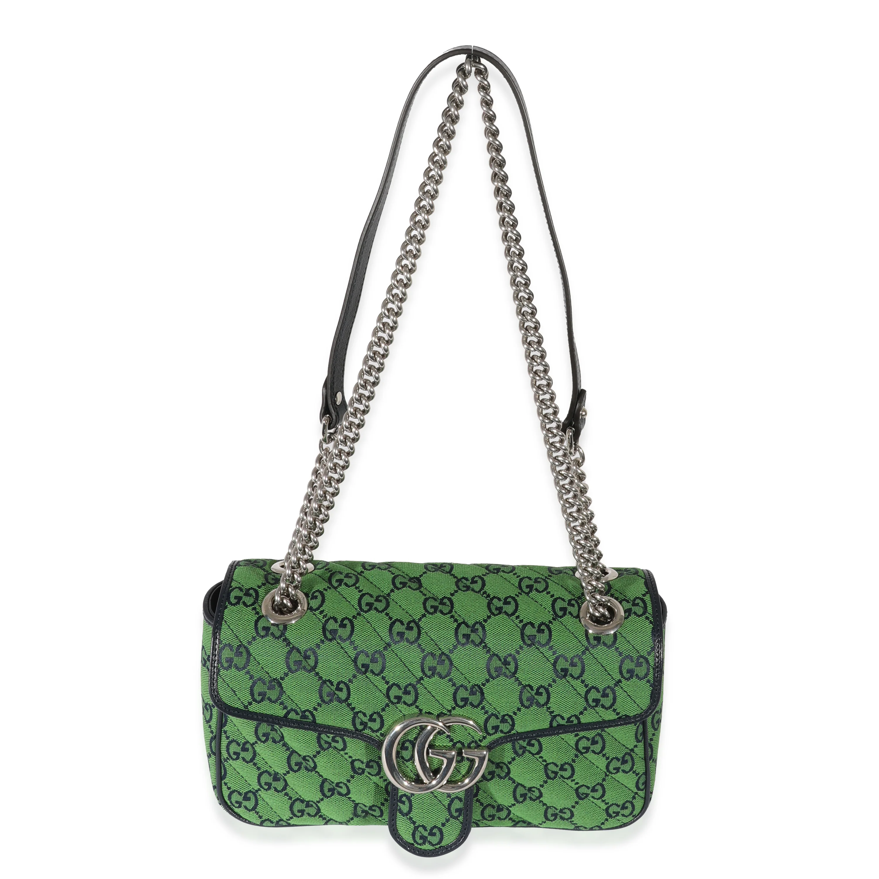 Gucci Small GG Canvas Diagonal Marmont Bag - Image 4