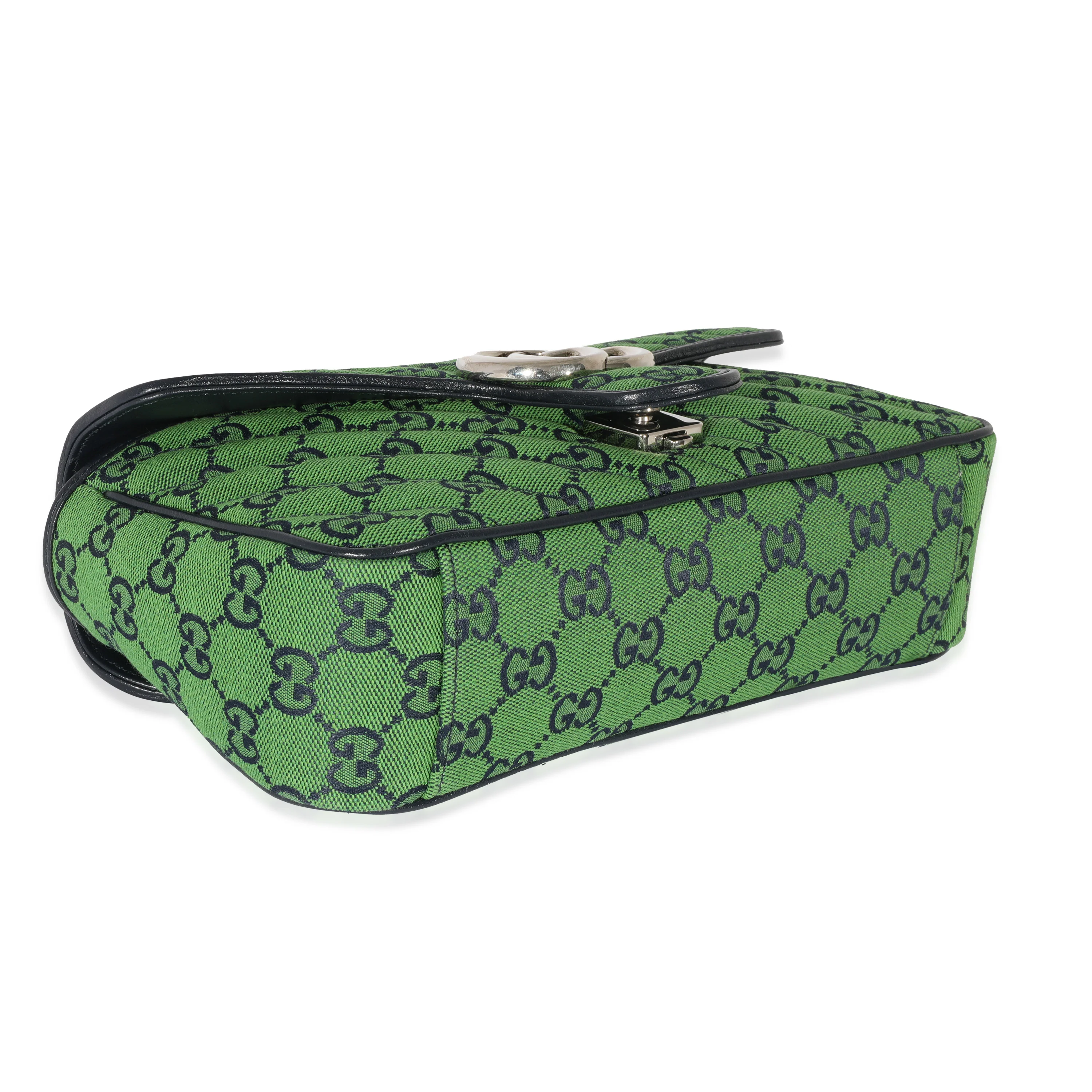Gucci Small GG Canvas Diagonal Marmont Bag - Image 6