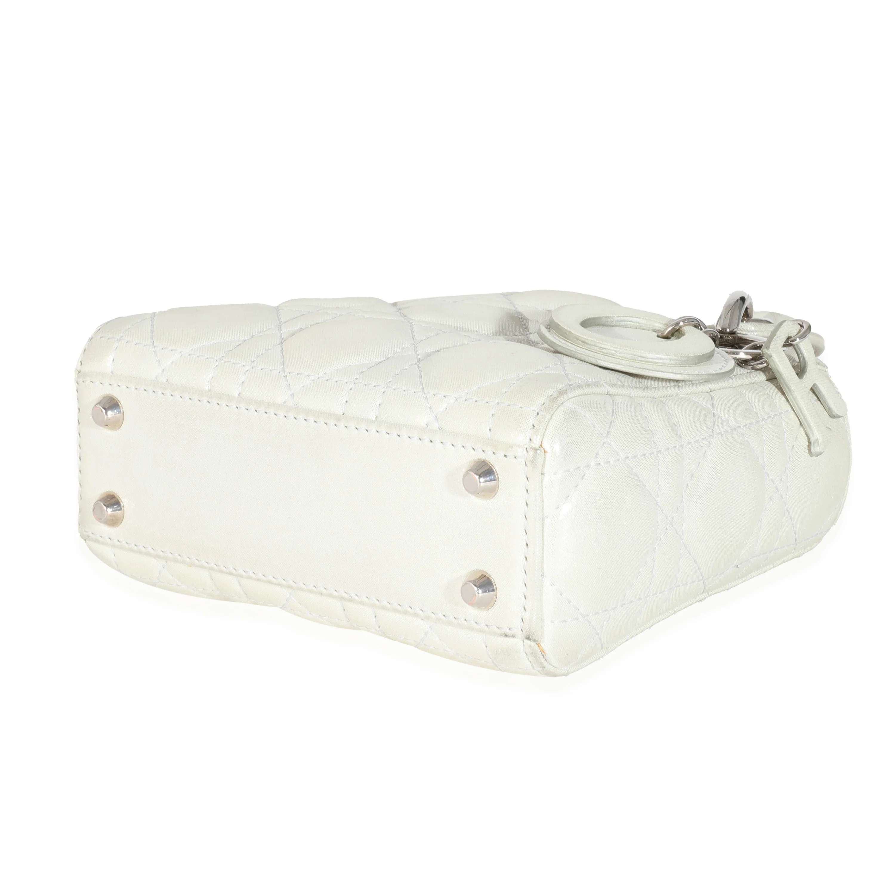 Christian Dior Metallic Pearl Nubuck Micro Lady Dior - Image 7