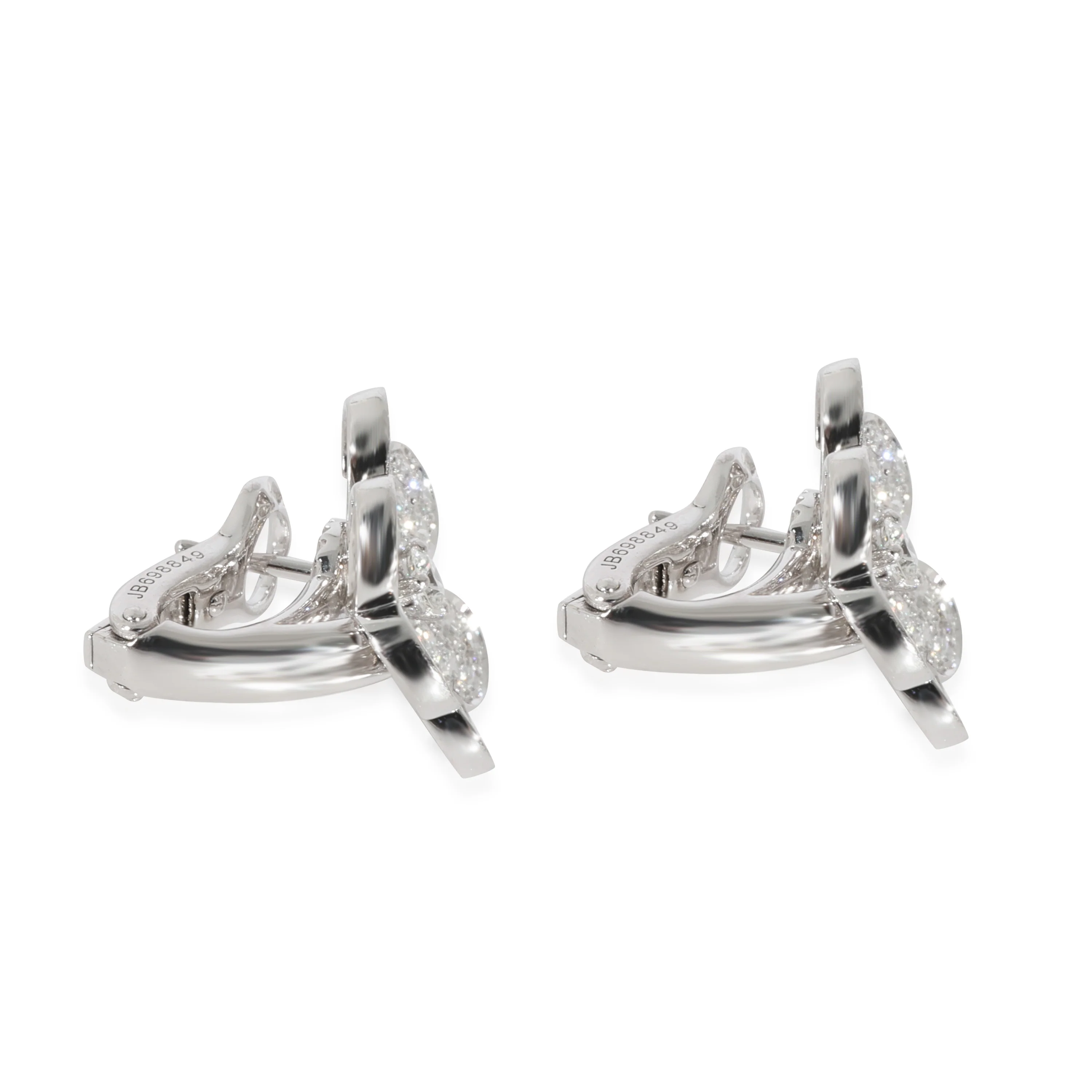 Van Cleef & Arpels Frivole Earrings in 18K White Gold Small Model, 1.61 CTW - Image 4