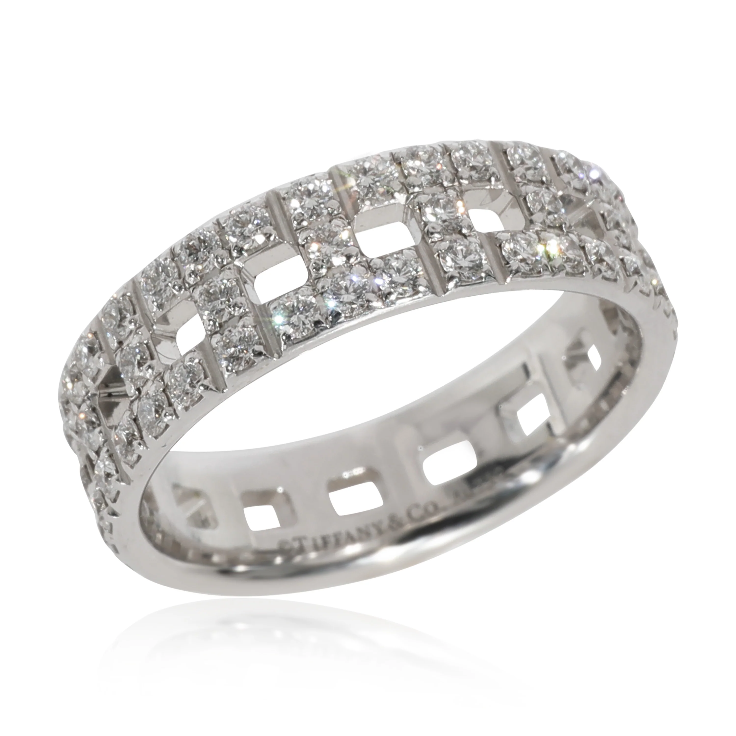 Tiffany True Diamond Ring in 18k White Gold 0.99 CTW - Image 2