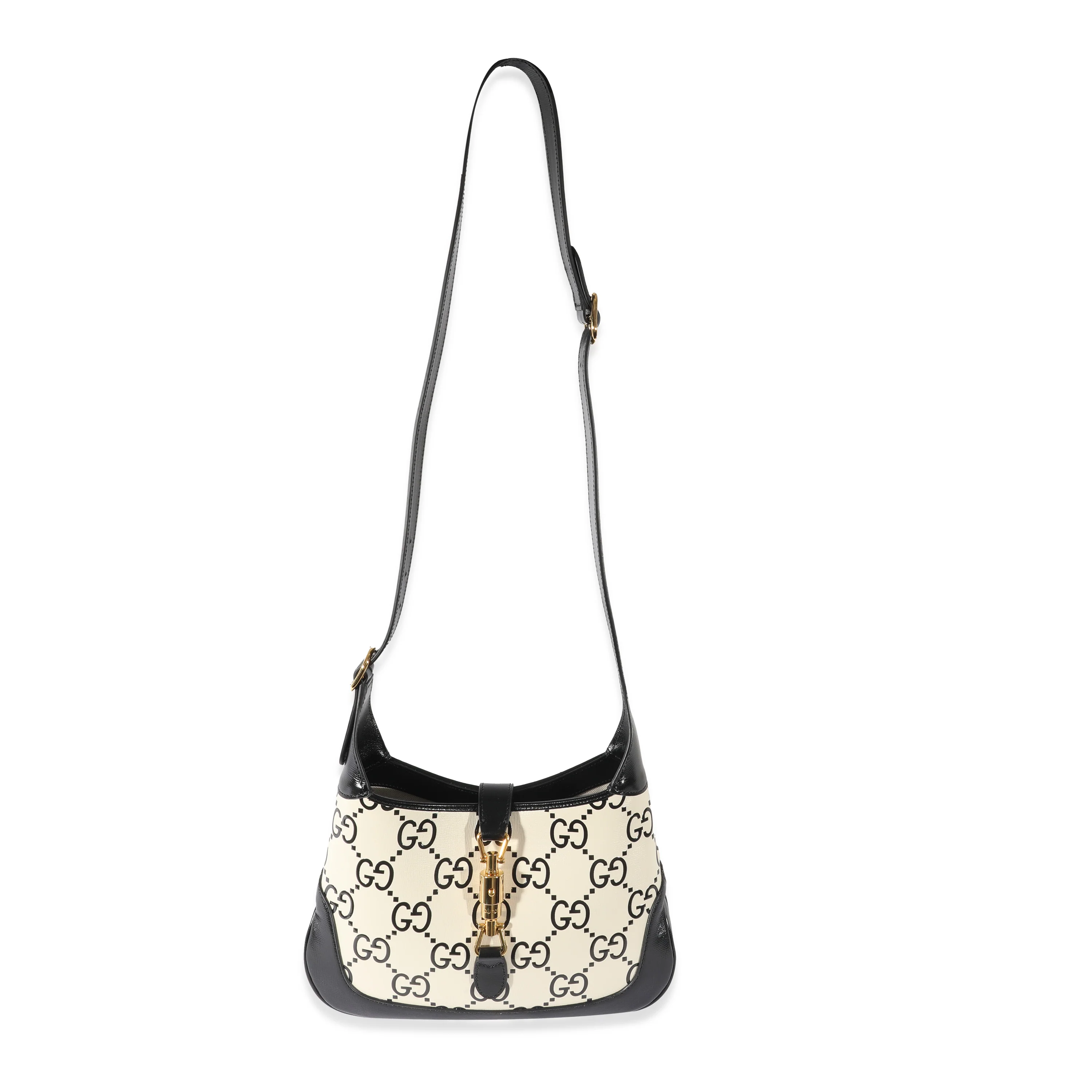 Gucci Black White GG Small Jackie 1961 Bag - Image 4
