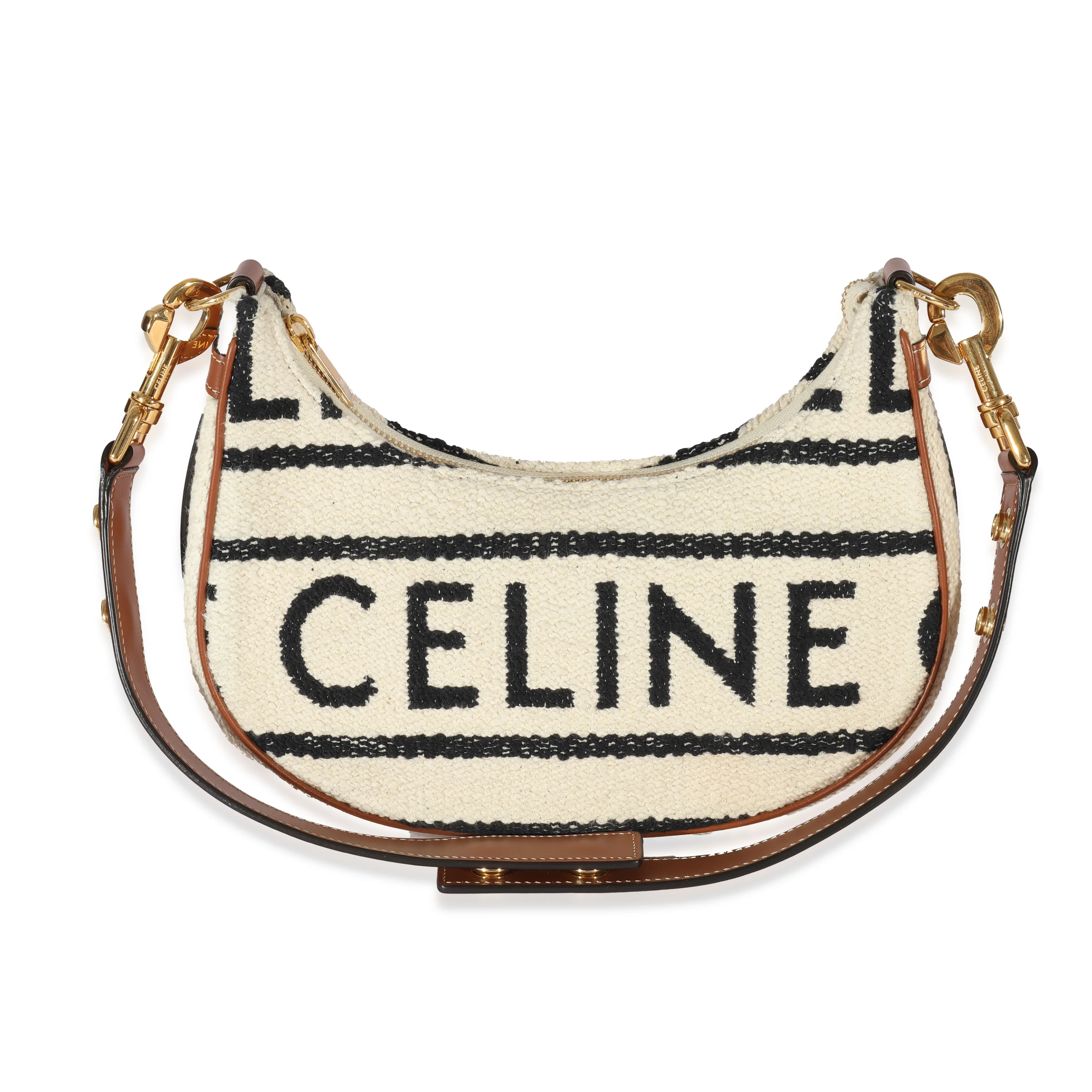 Celine Beige Textile Medium Ava Strap Bag - Image 3