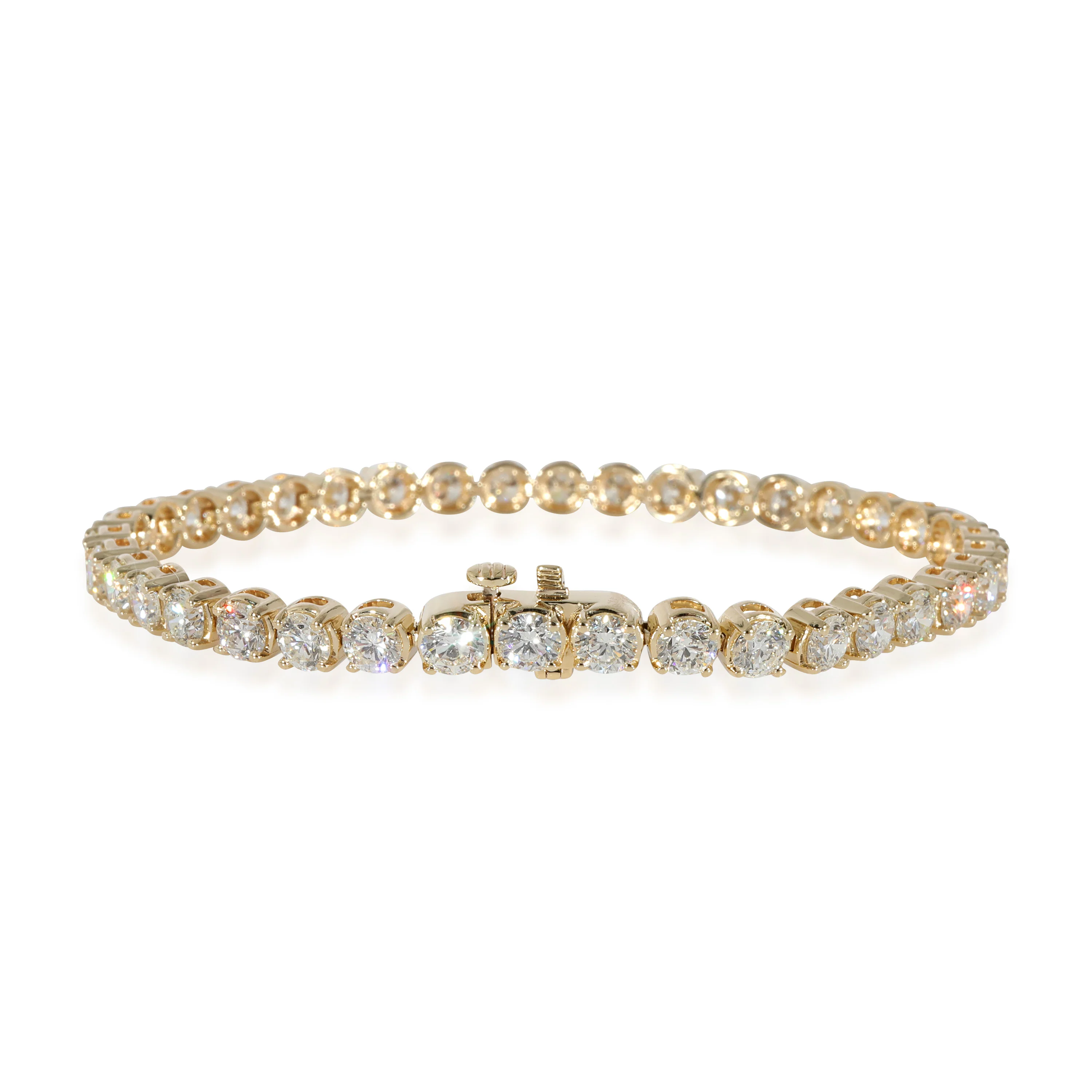 James Allen Round Diamond Tennis Bracelet in 14K Yellow Gold 10.00 CTW - Image 3