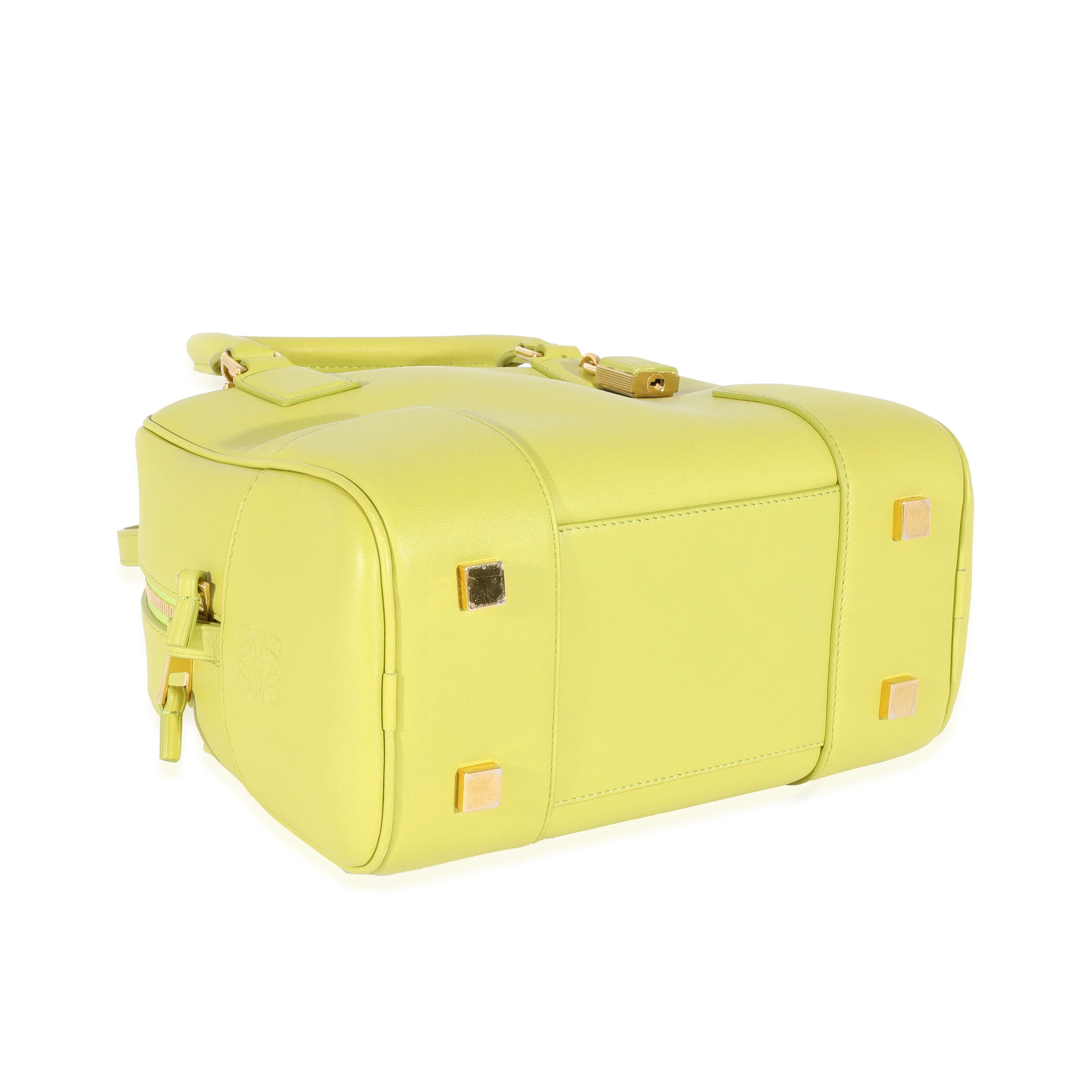 Loewe Lime Yellow Leather Square Amazona 19 - Image 6