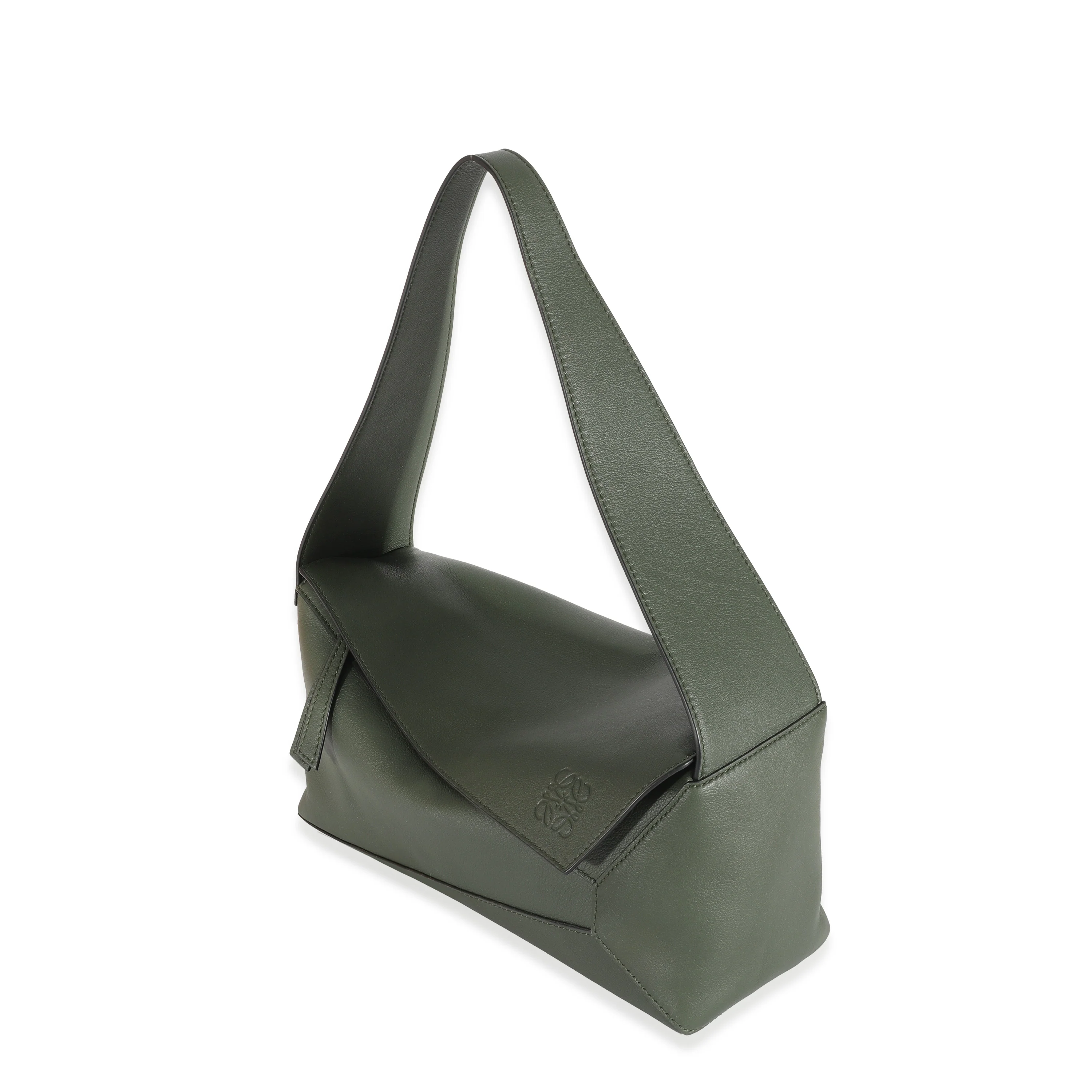 Khaki Leather Puzzle Hobo - Image 2