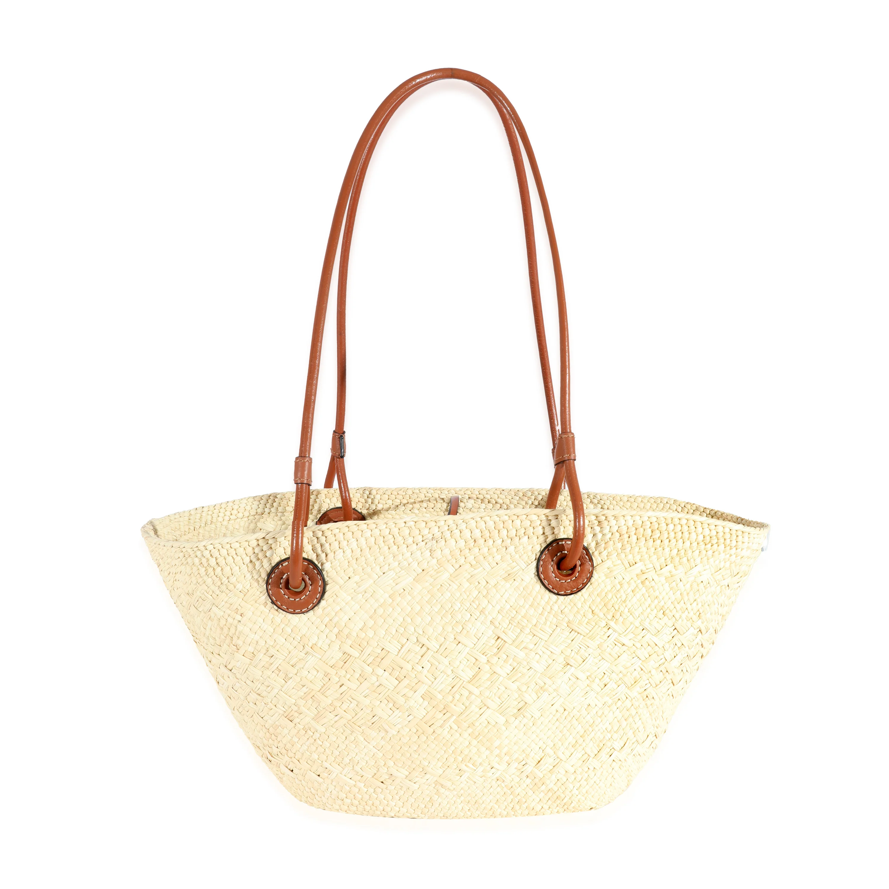 Loewe Raffia Small Anagram Basket Tote - Image 3
