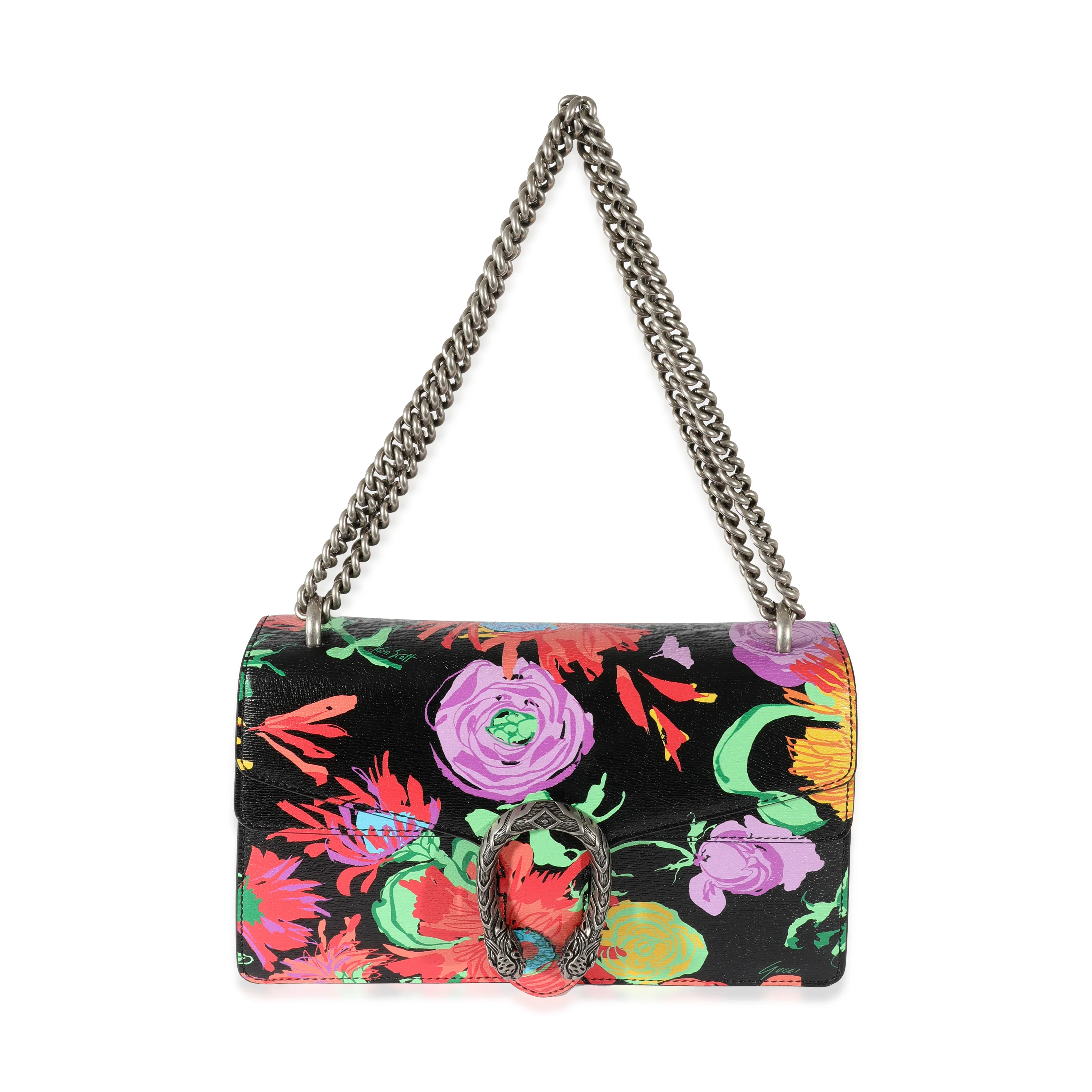 Gucci x Ken Scott Multicolor Leather Floral Small Dionysus - Image 4