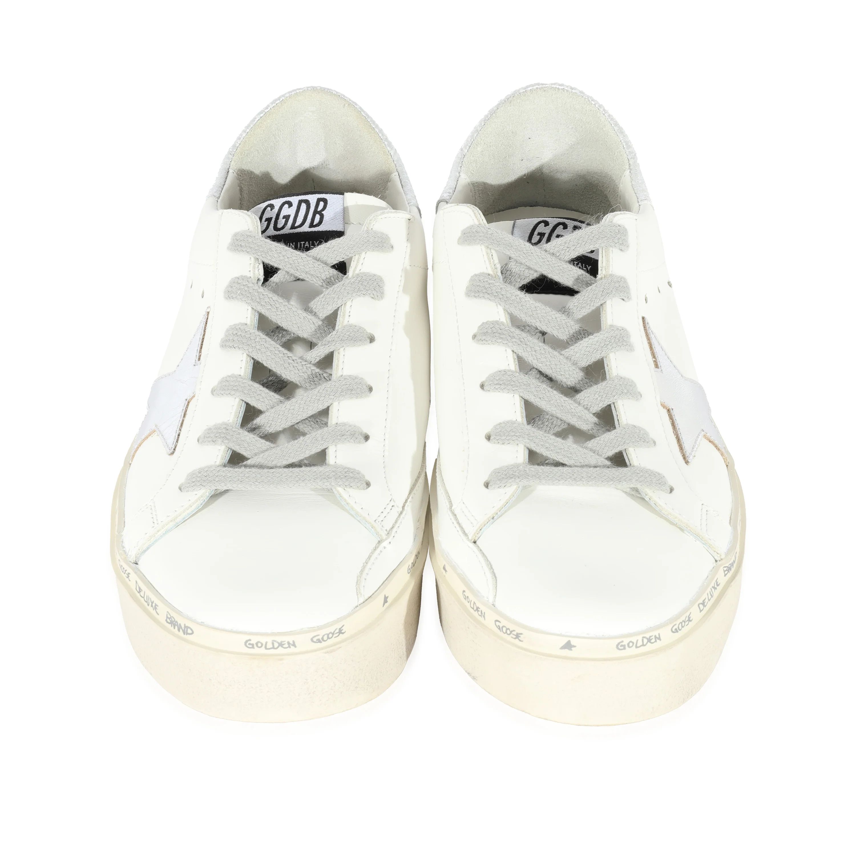 Golden Goose White Leather Hi Star - Image 3