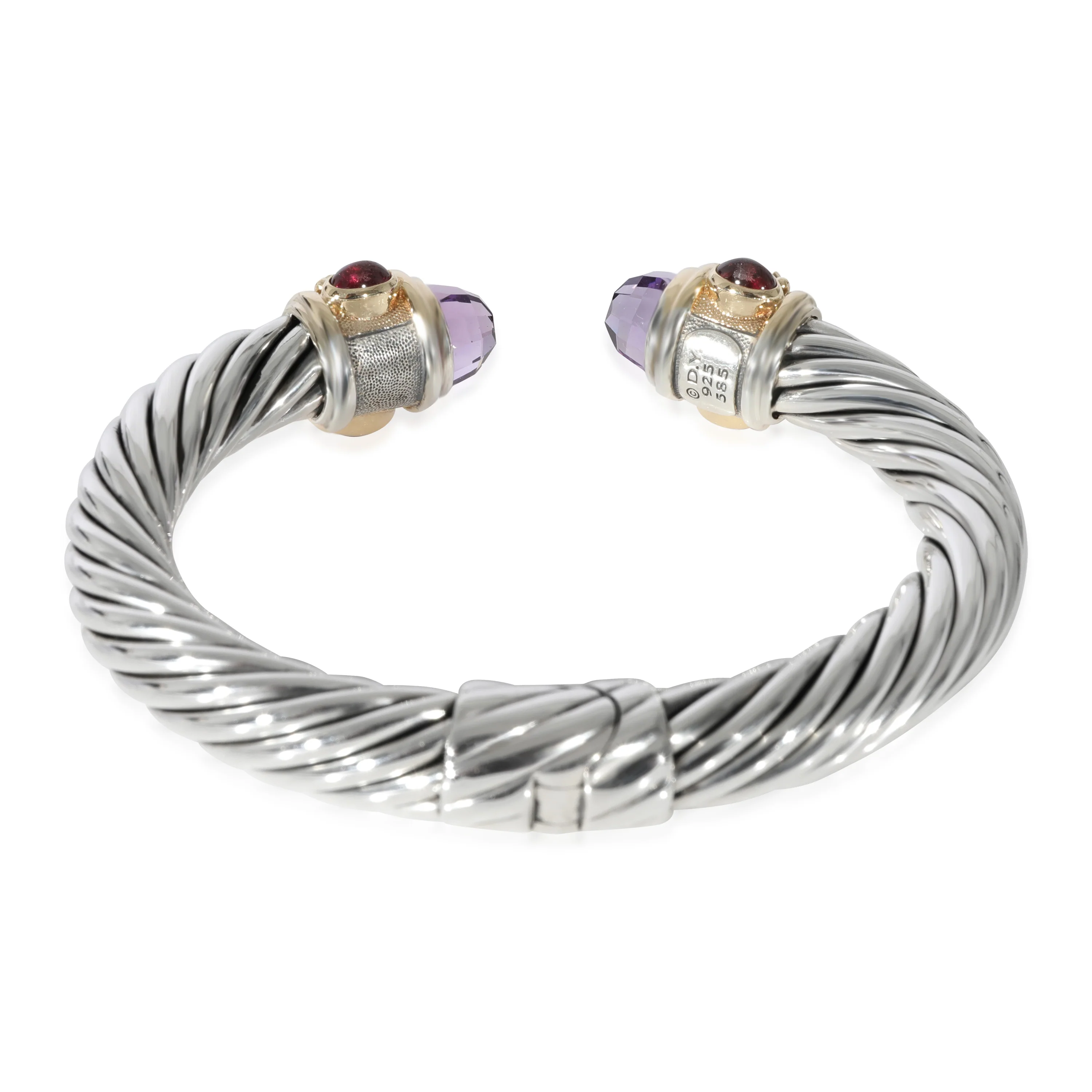 David Yurman Renaissance Bracelet With Amethyst in Yellow Gold/Sterling Silver - Image 3