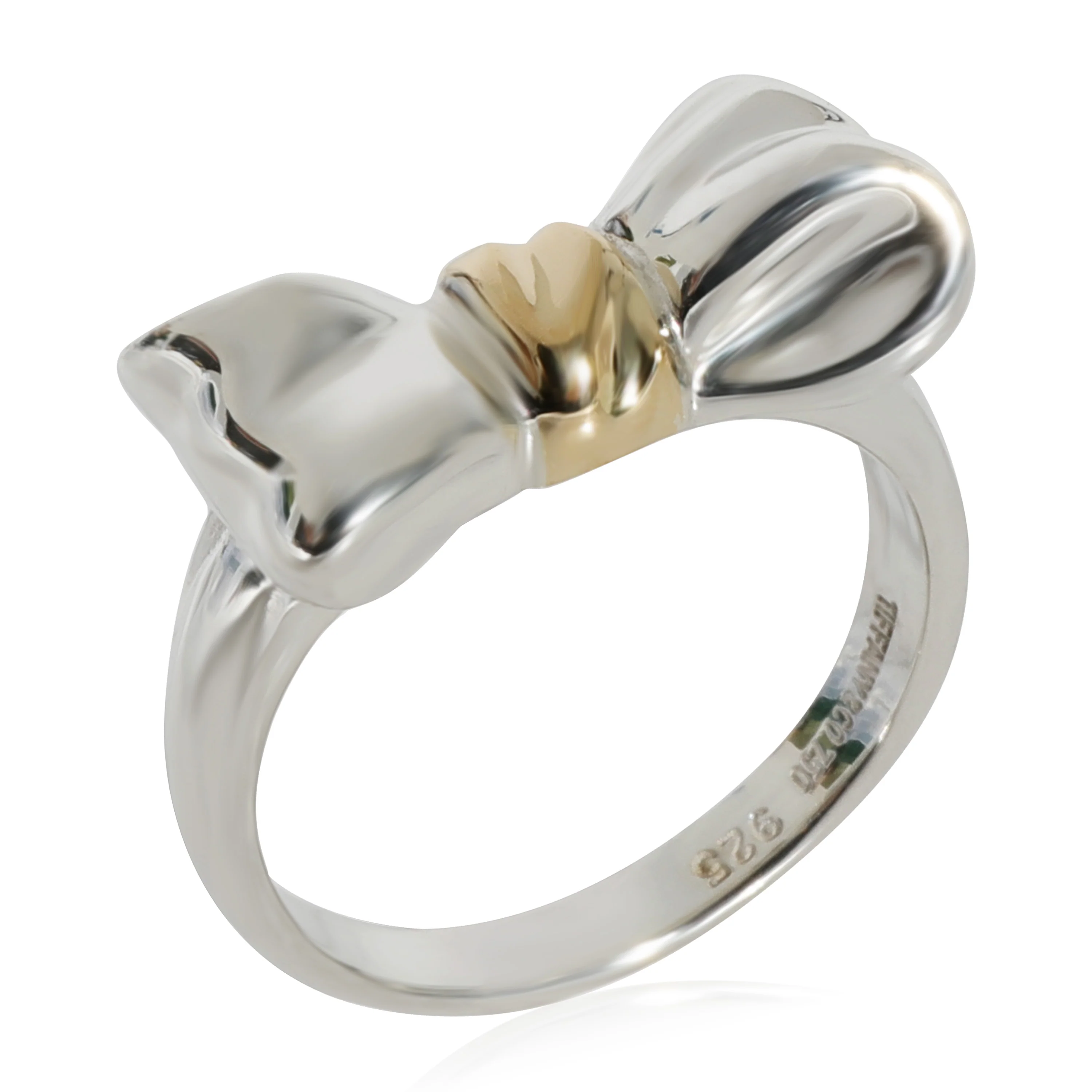 Tiffany & Co. Bow Ring in 18k Yellow Gold/Sterling Silver - Image 4