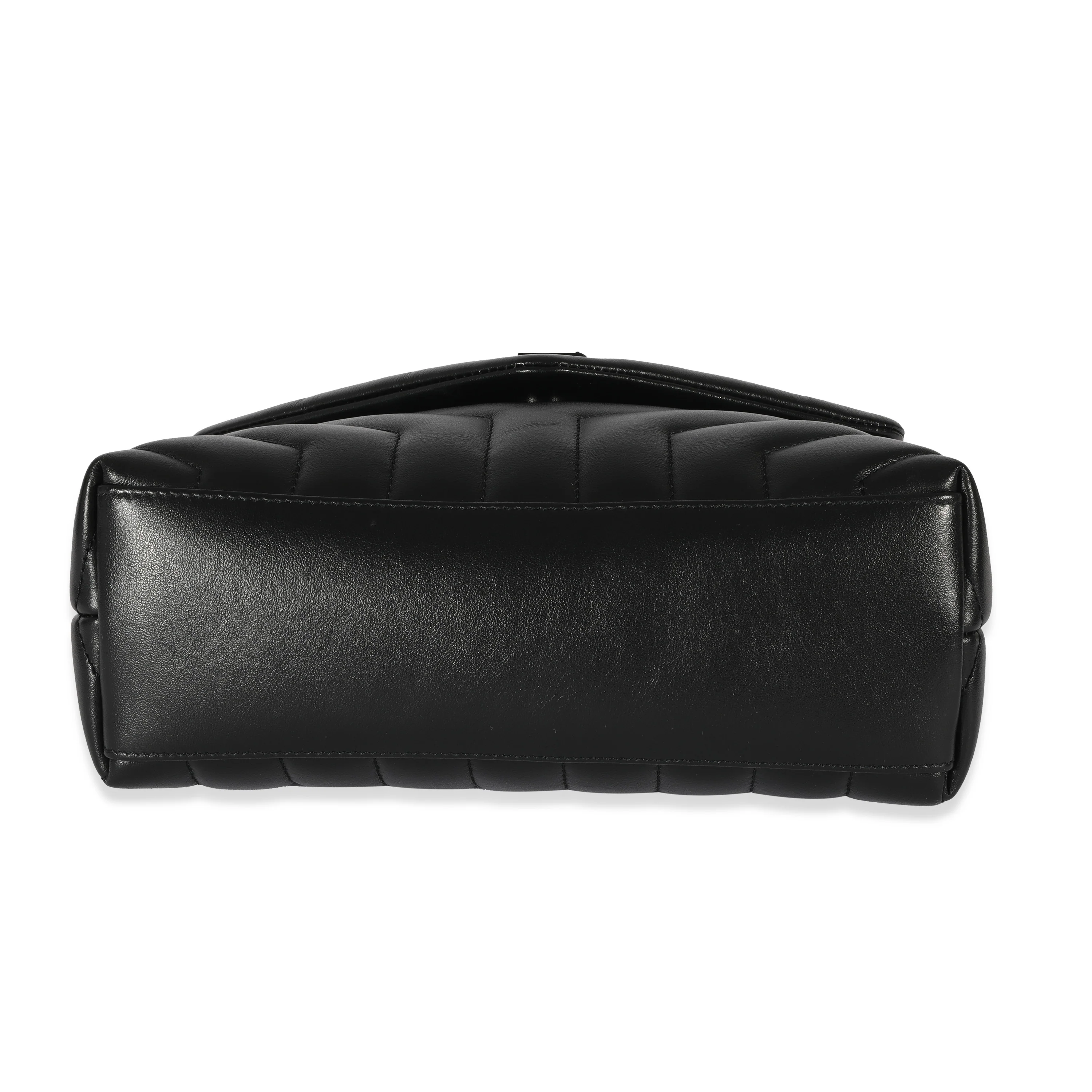 Saint Laurent Black Leather Small Loulou - Image 5