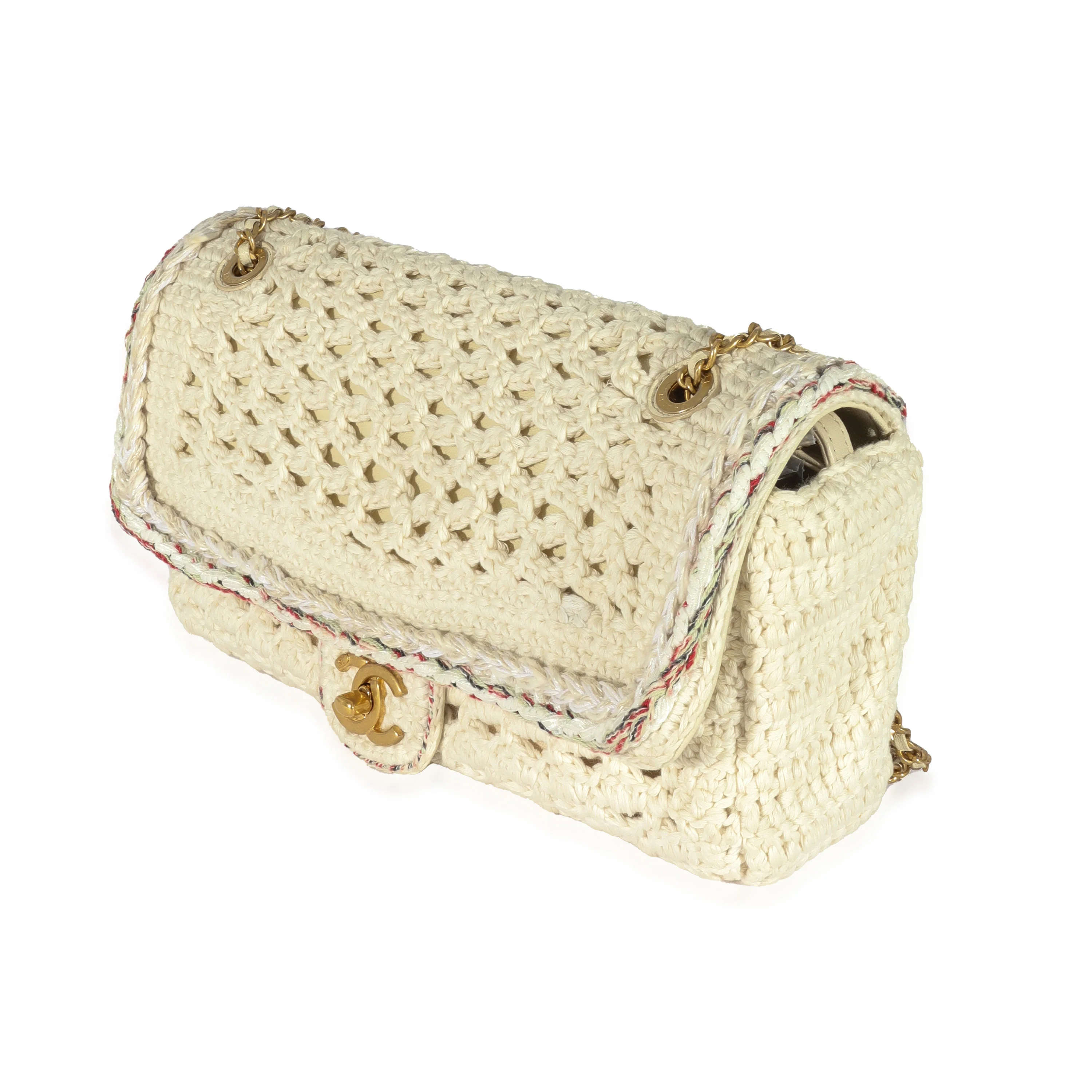 Chanel Beige Crochet Cayo Coco Flap Bag - Image 2