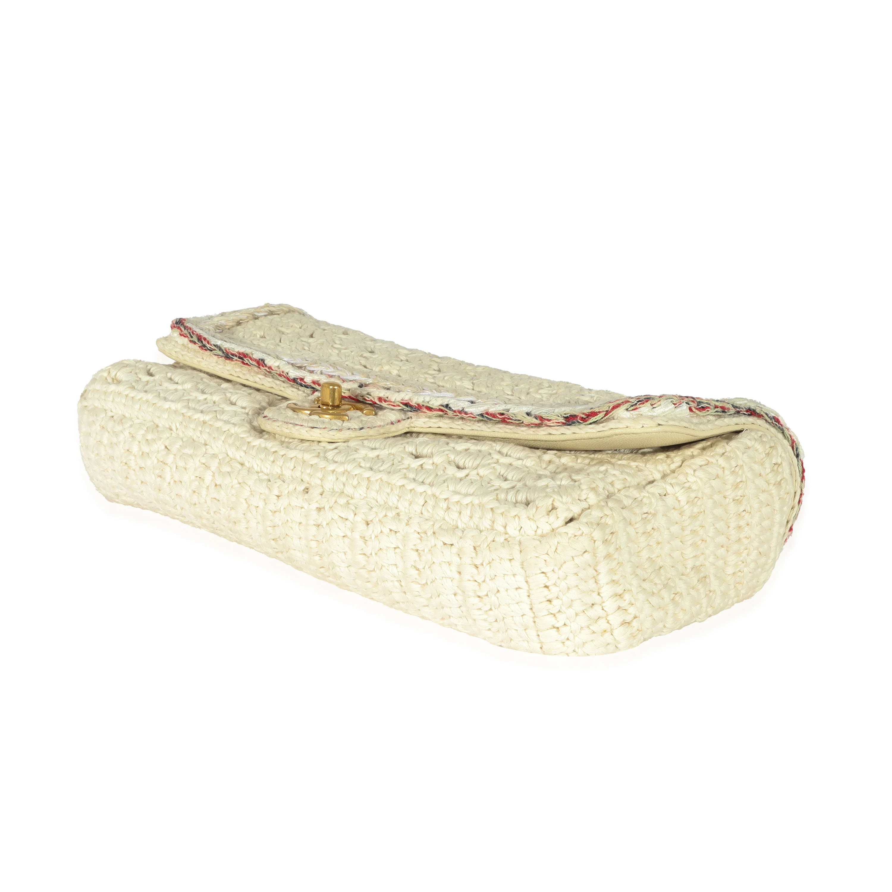 Chanel Beige Crochet Cayo Coco Flap Bag - Image 6