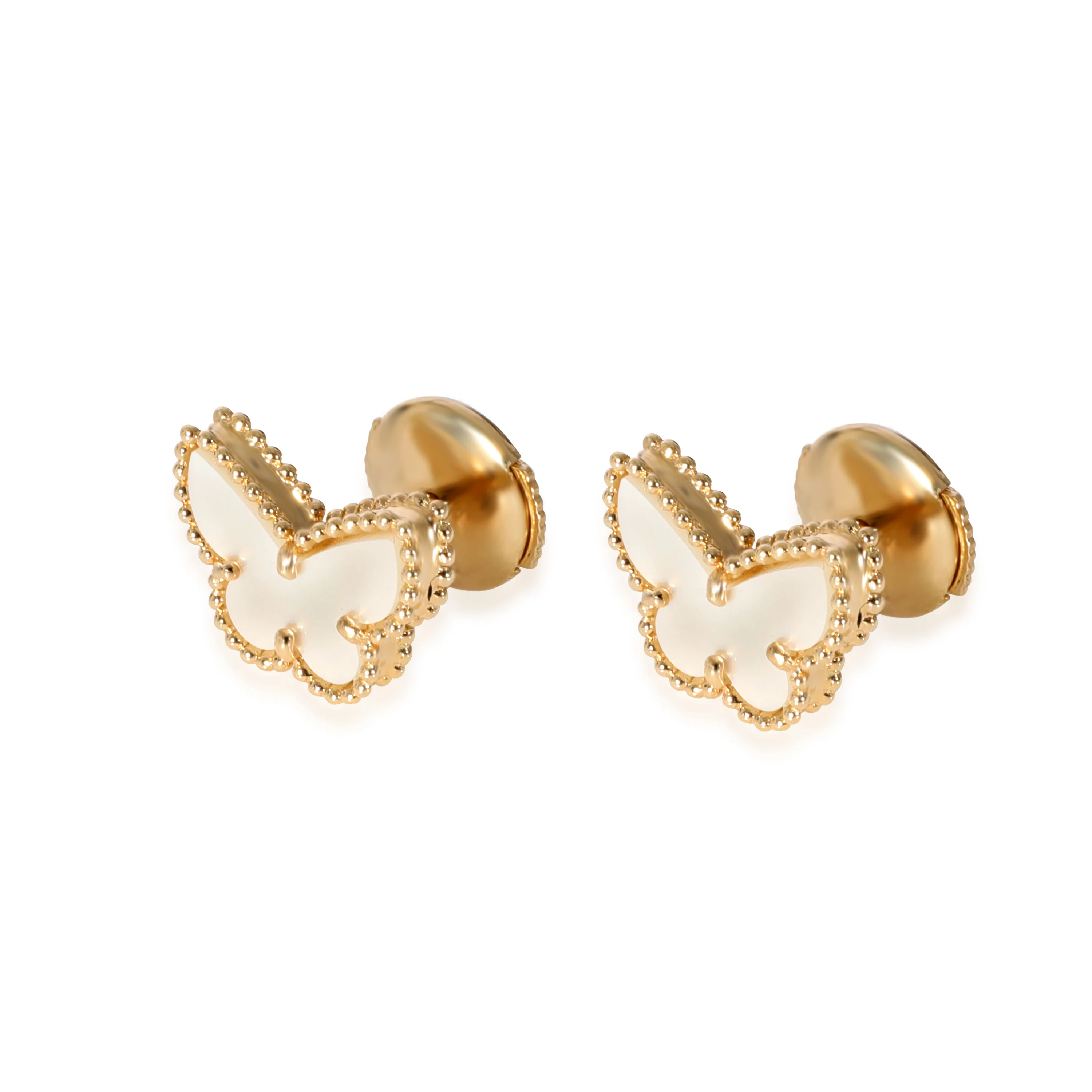 Van Cleef & Arpels Sweet Alhambra Butterfly Earrings in 18k Yellow Gold - Image 2