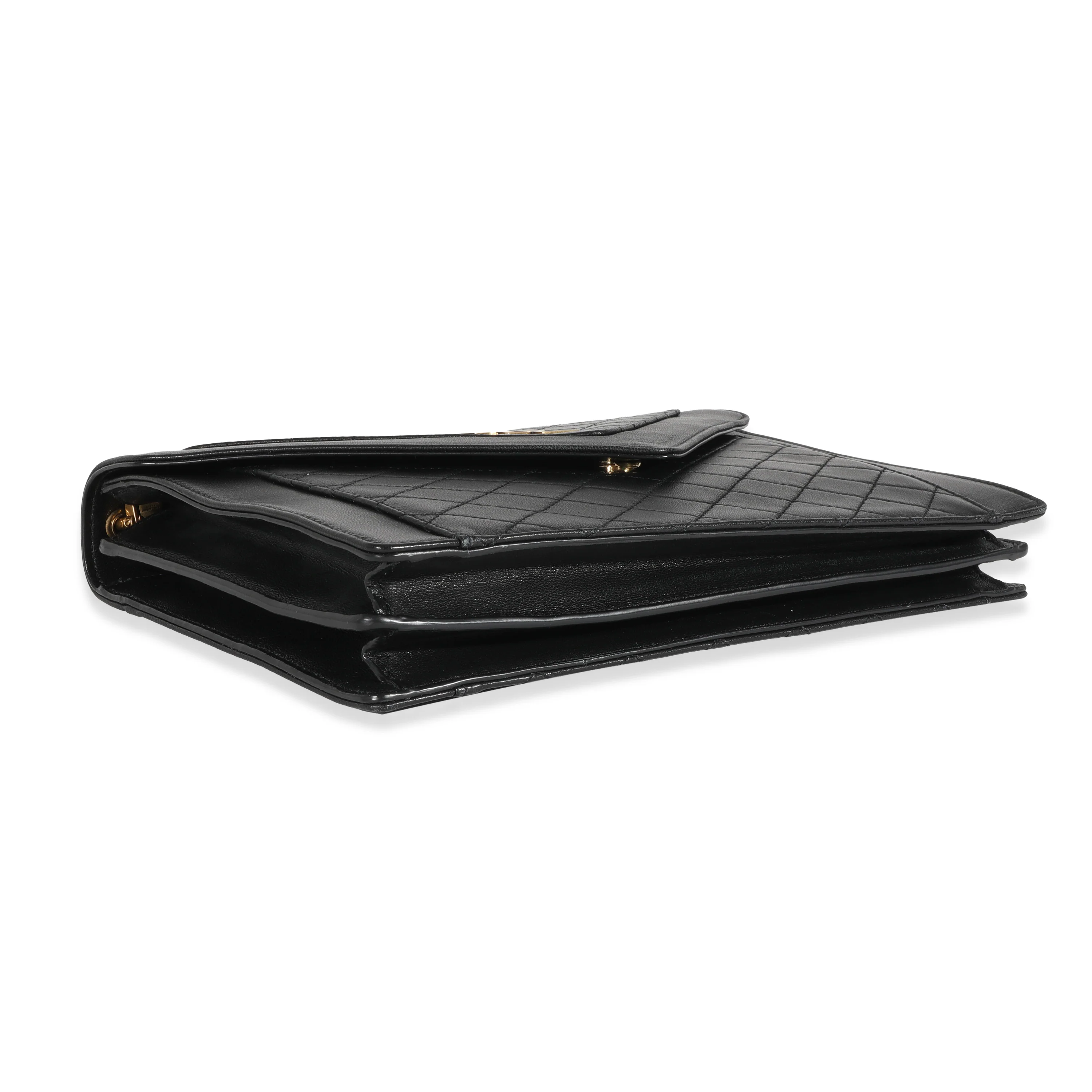 Saint Laurent Black Quilted Leather Medium Gaby - Image 6
