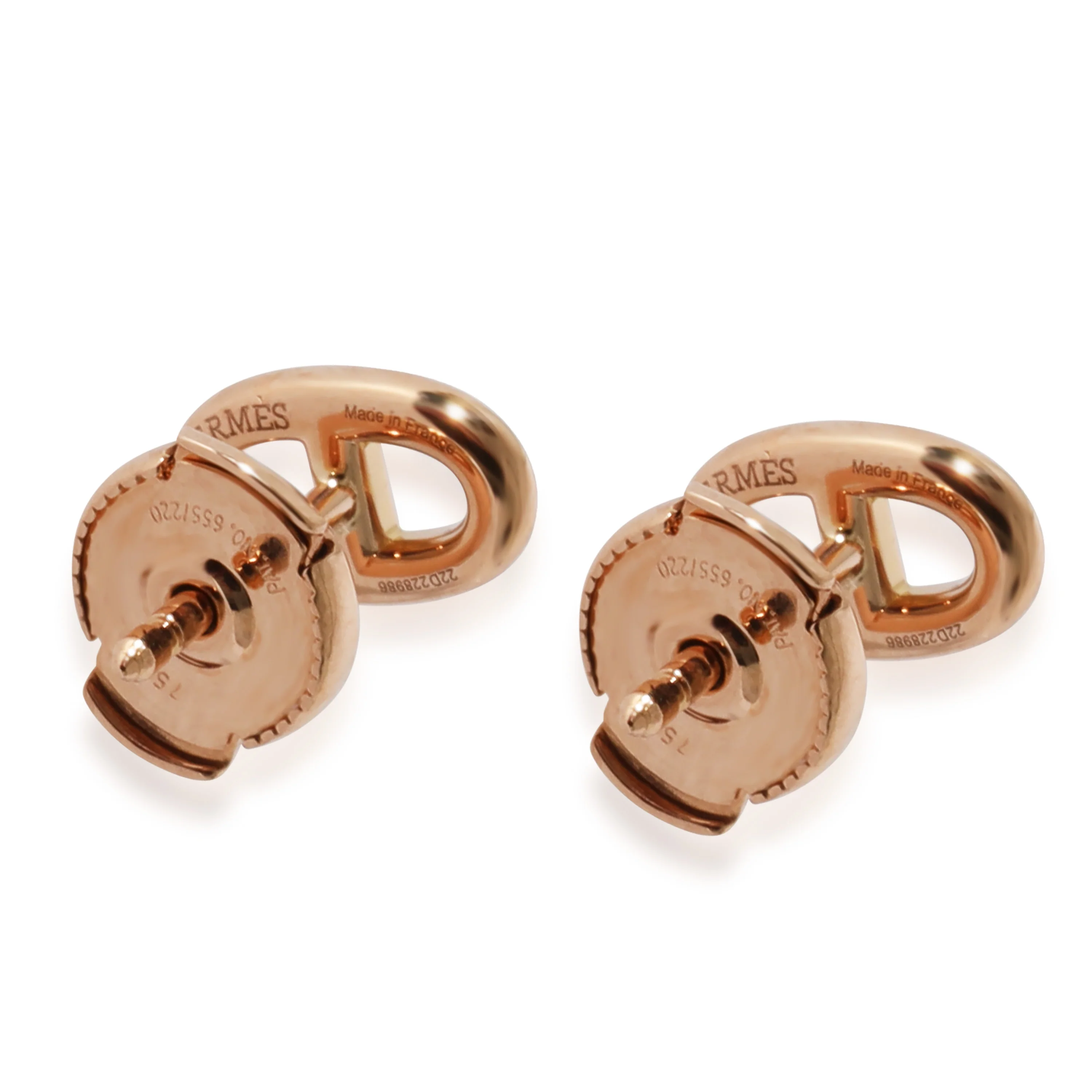 Hermès Chaine dAncre Very Small Model Earrings in 18k Rose Gold - Image 3