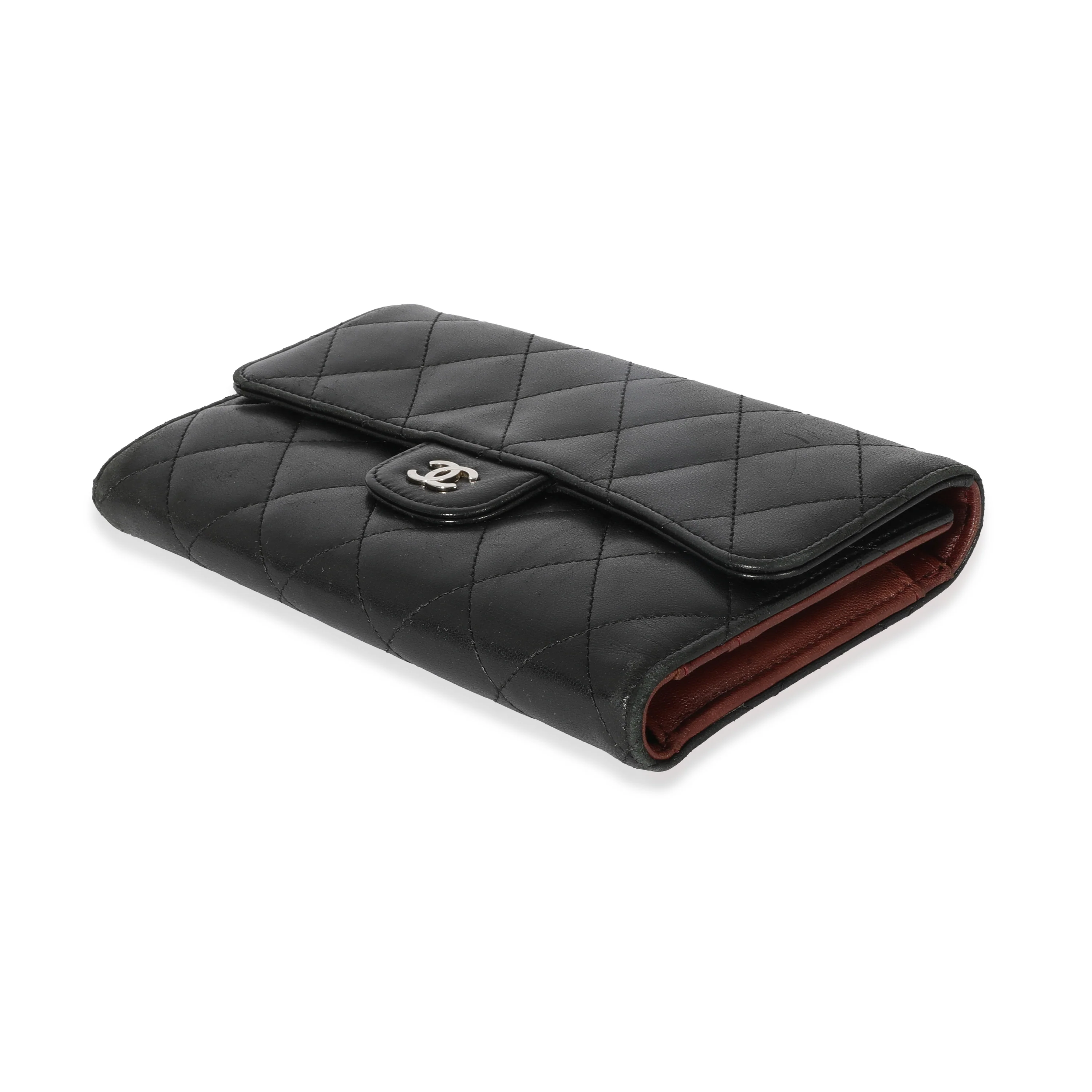 Chanel Black Lambskin Classic Long Wallet - Image 6