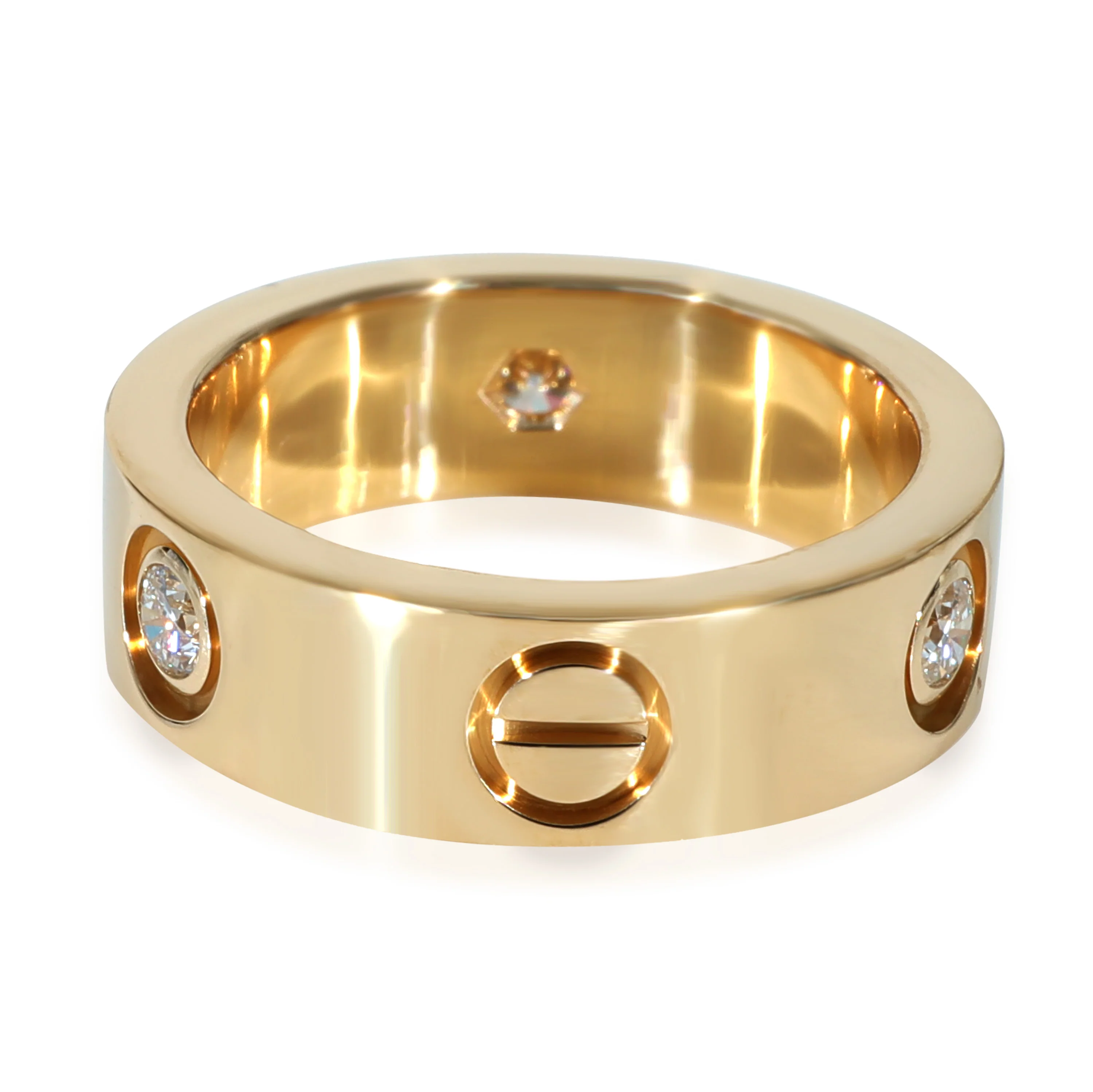 Cartier Love Diamond Ring in 18k Yellow Gold 0.22 CTW - Image 2