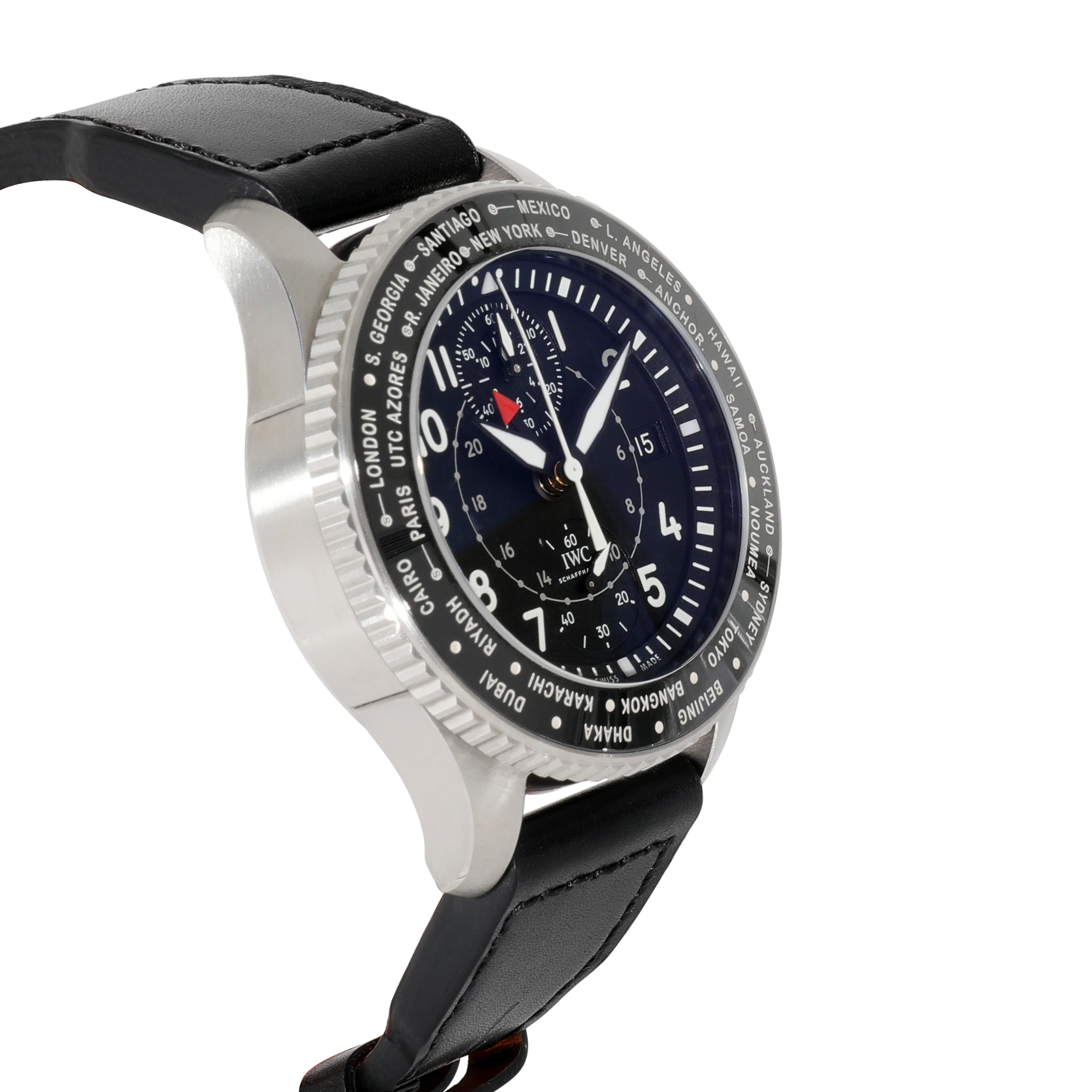 IWC Pilot Timezoner Chrono IW3950-01 Mens Watch in Stainless Steel - Image 2