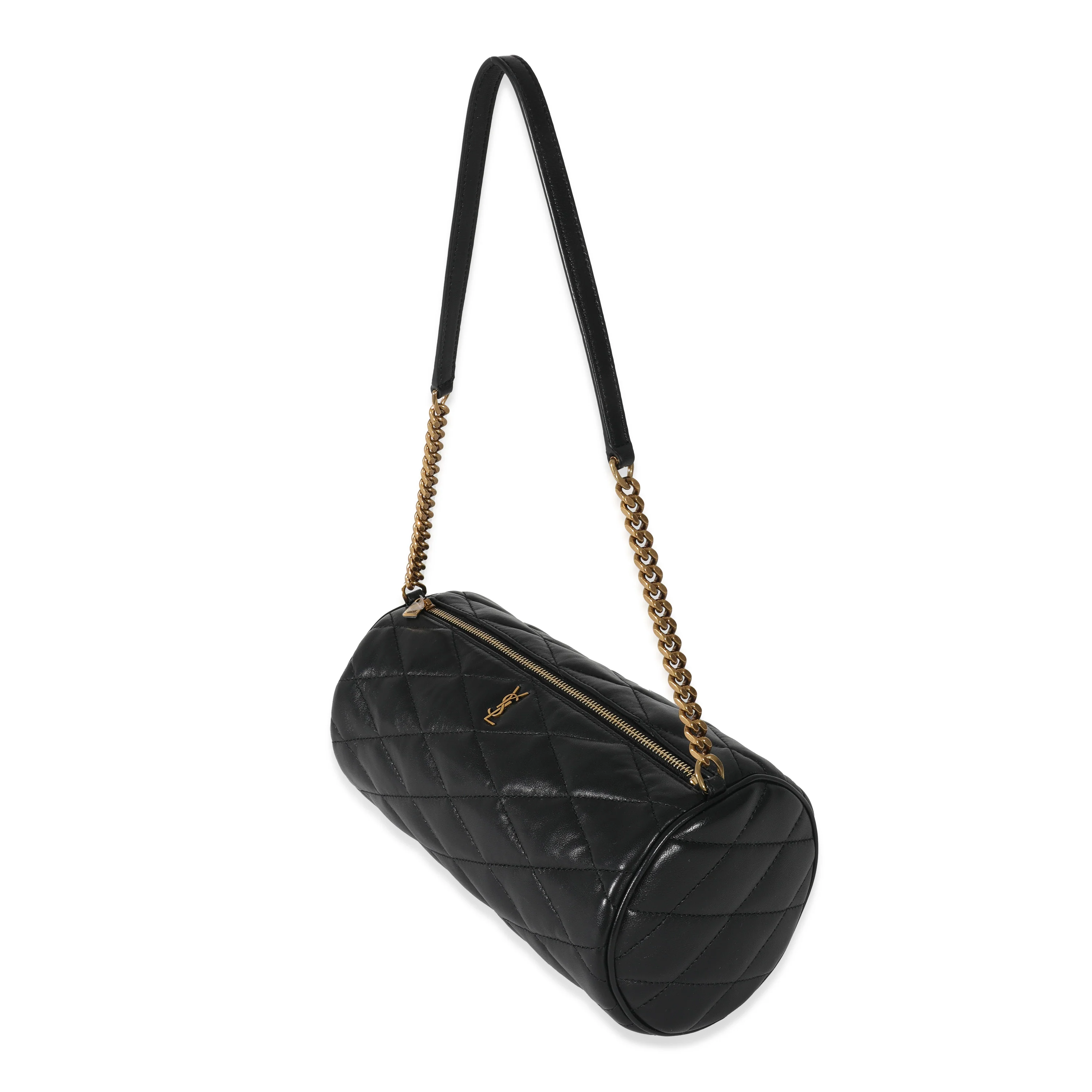 Saint Laurent Black Leather Small Sade Tube Bag - Image 2