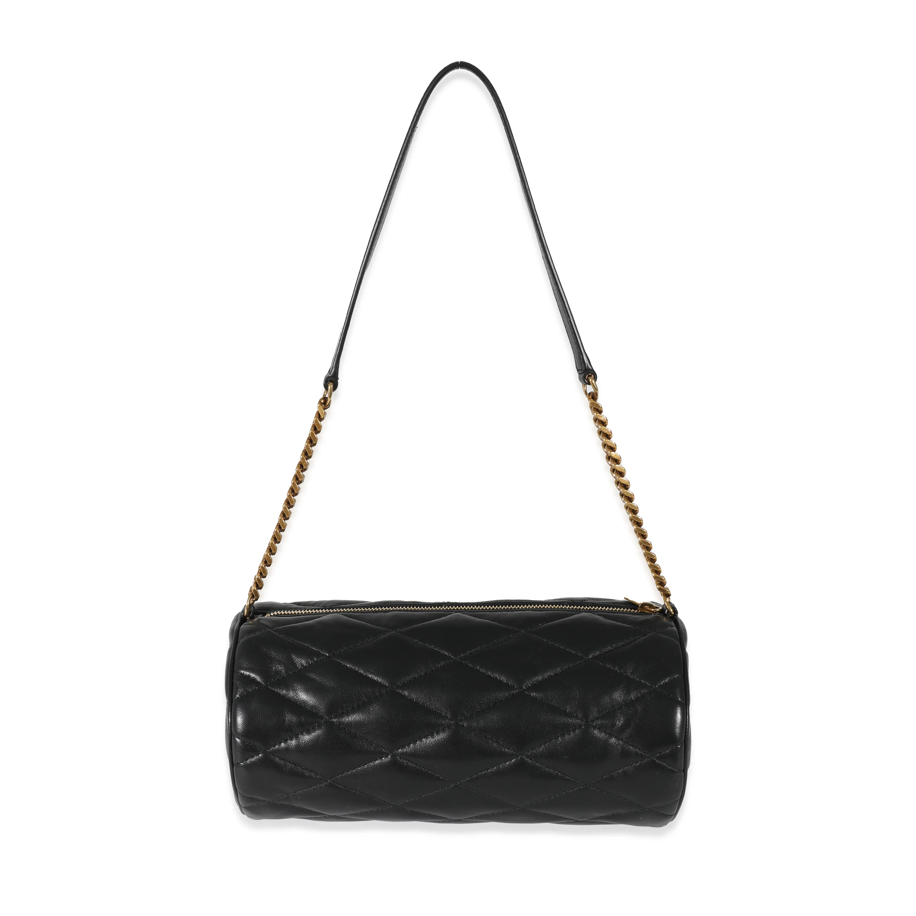 Saint Laurent Black Leather Small Sade Tube Bag - Image 3