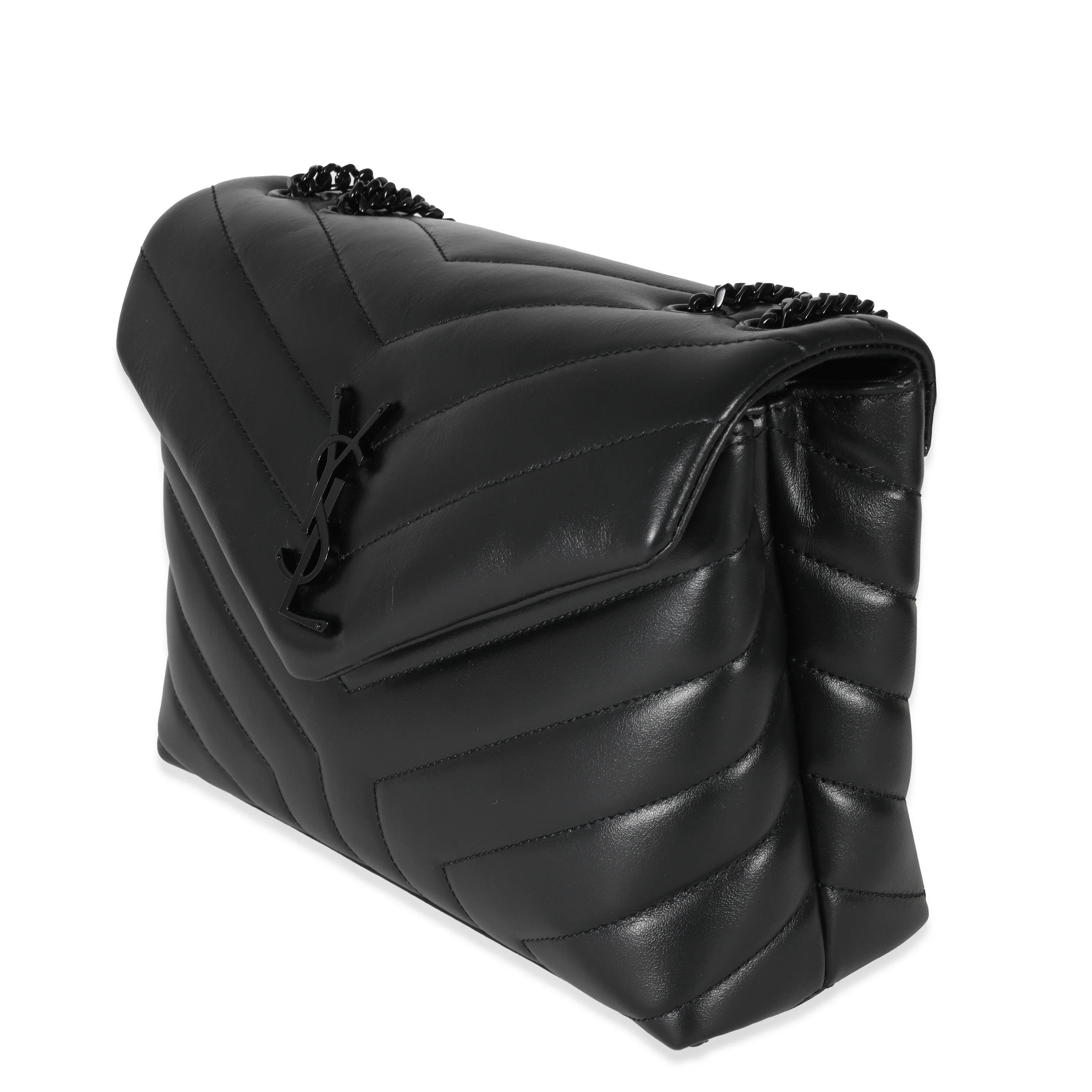 Saint Laurent Black Leather Small Loulou Bag - Image 2