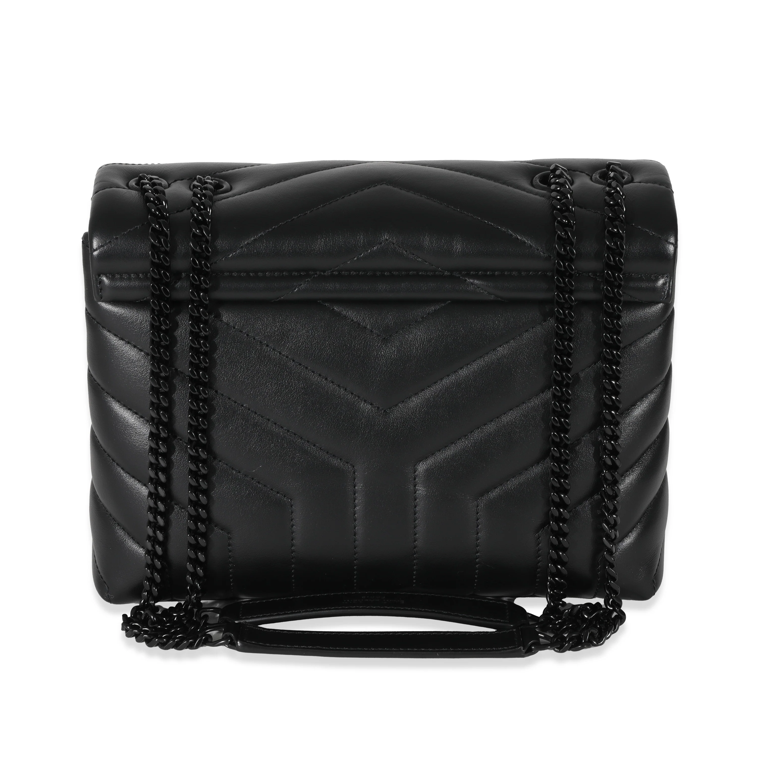 Saint Laurent Black Leather Small Loulou Bag - Image 3