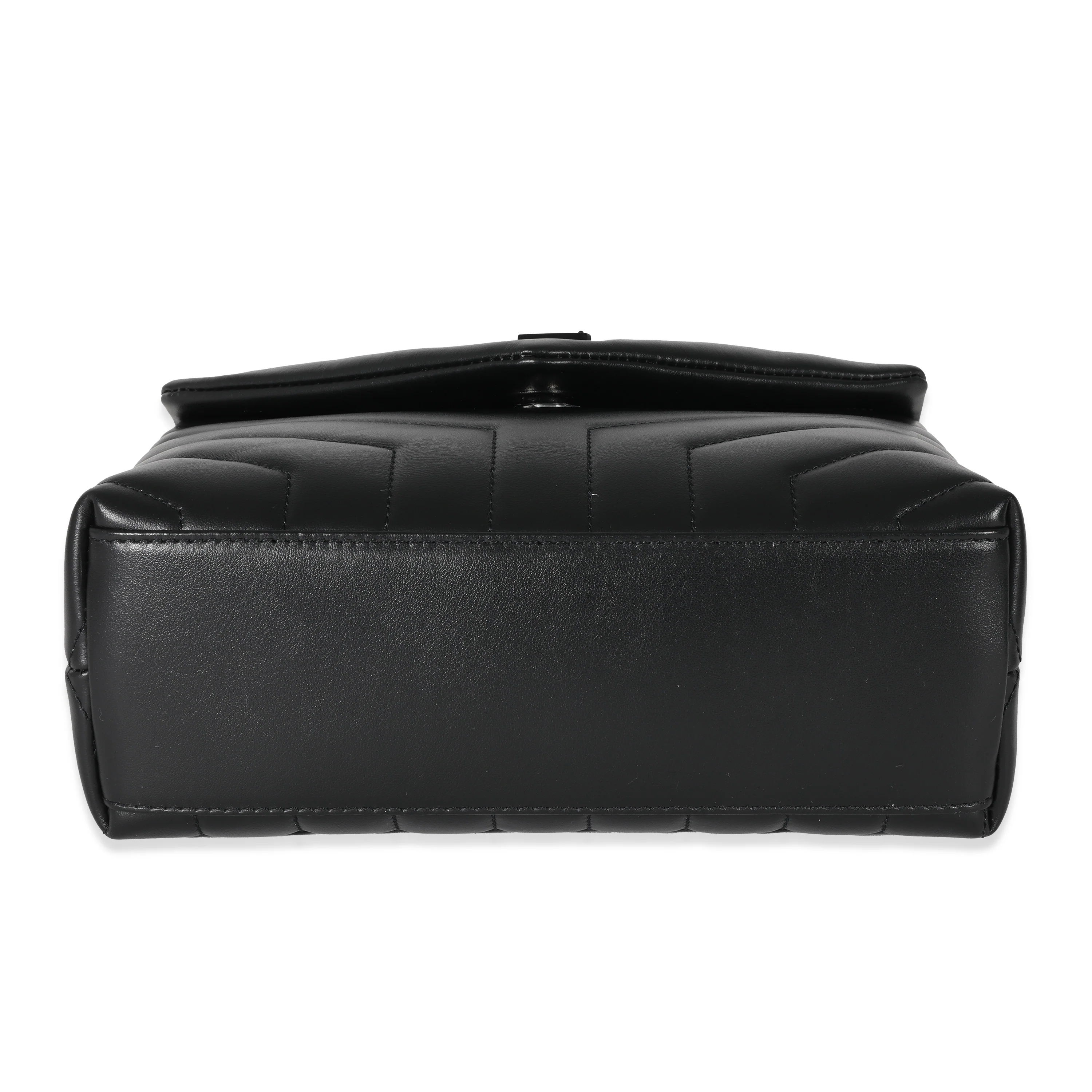 Saint Laurent Black Leather Small Loulou Bag - Image 5