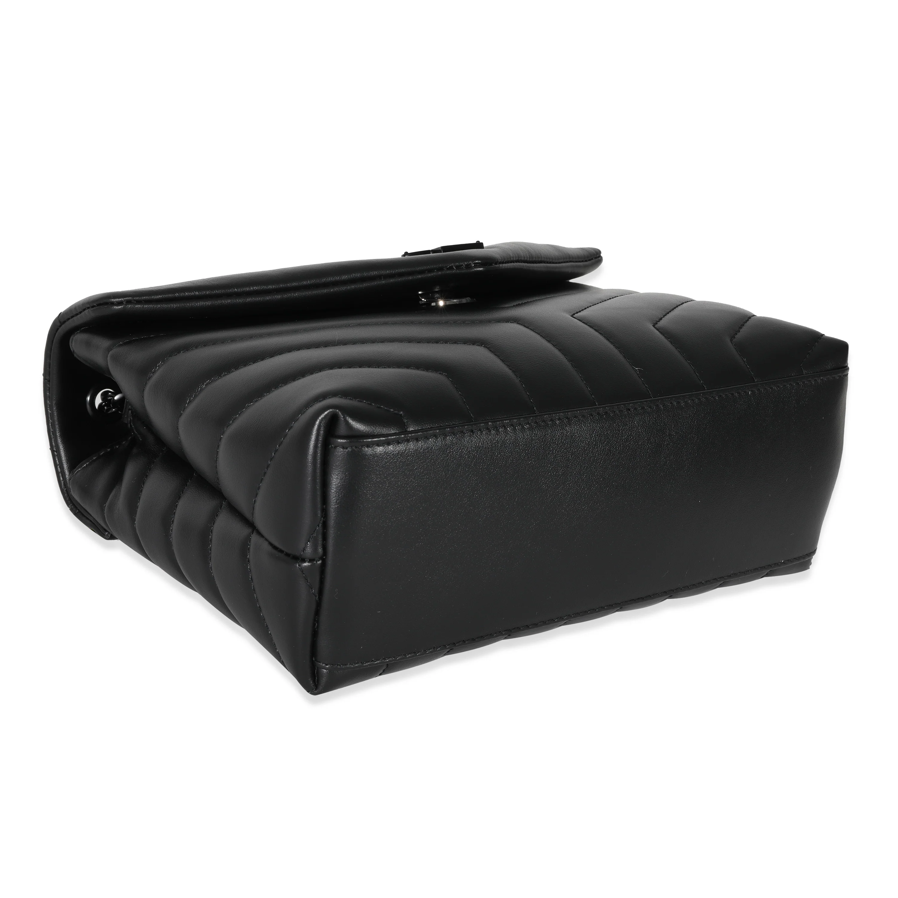 Saint Laurent Black Leather Small Loulou Bag - Image 6
