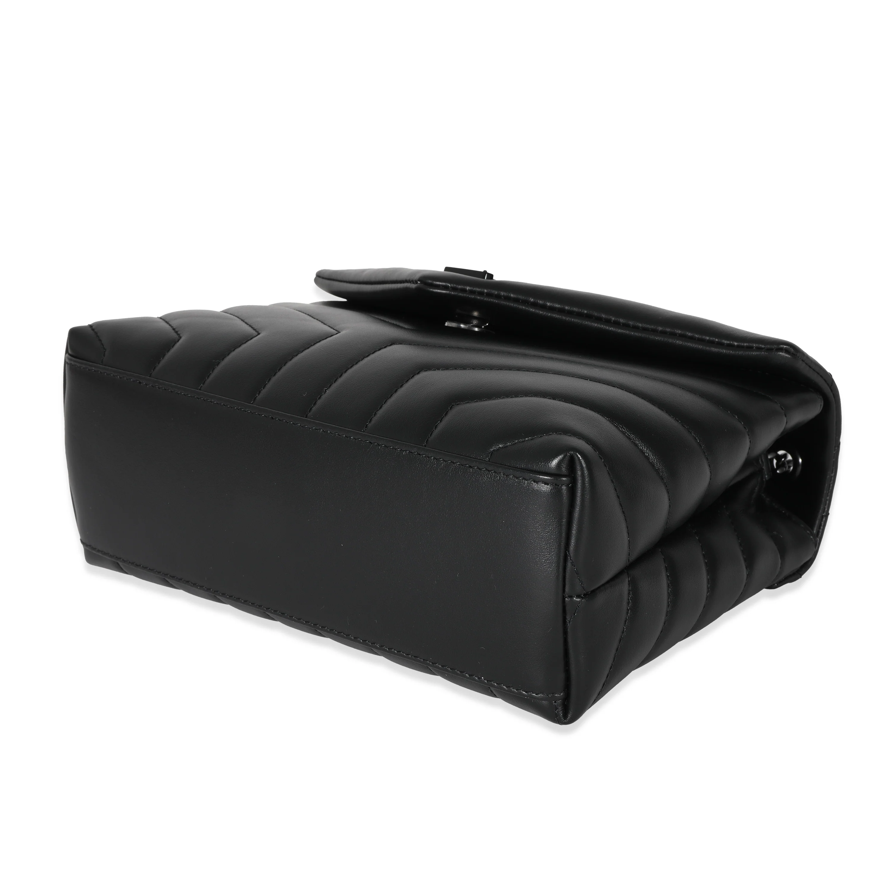 Saint Laurent Black Leather Small Loulou Bag - Image 7