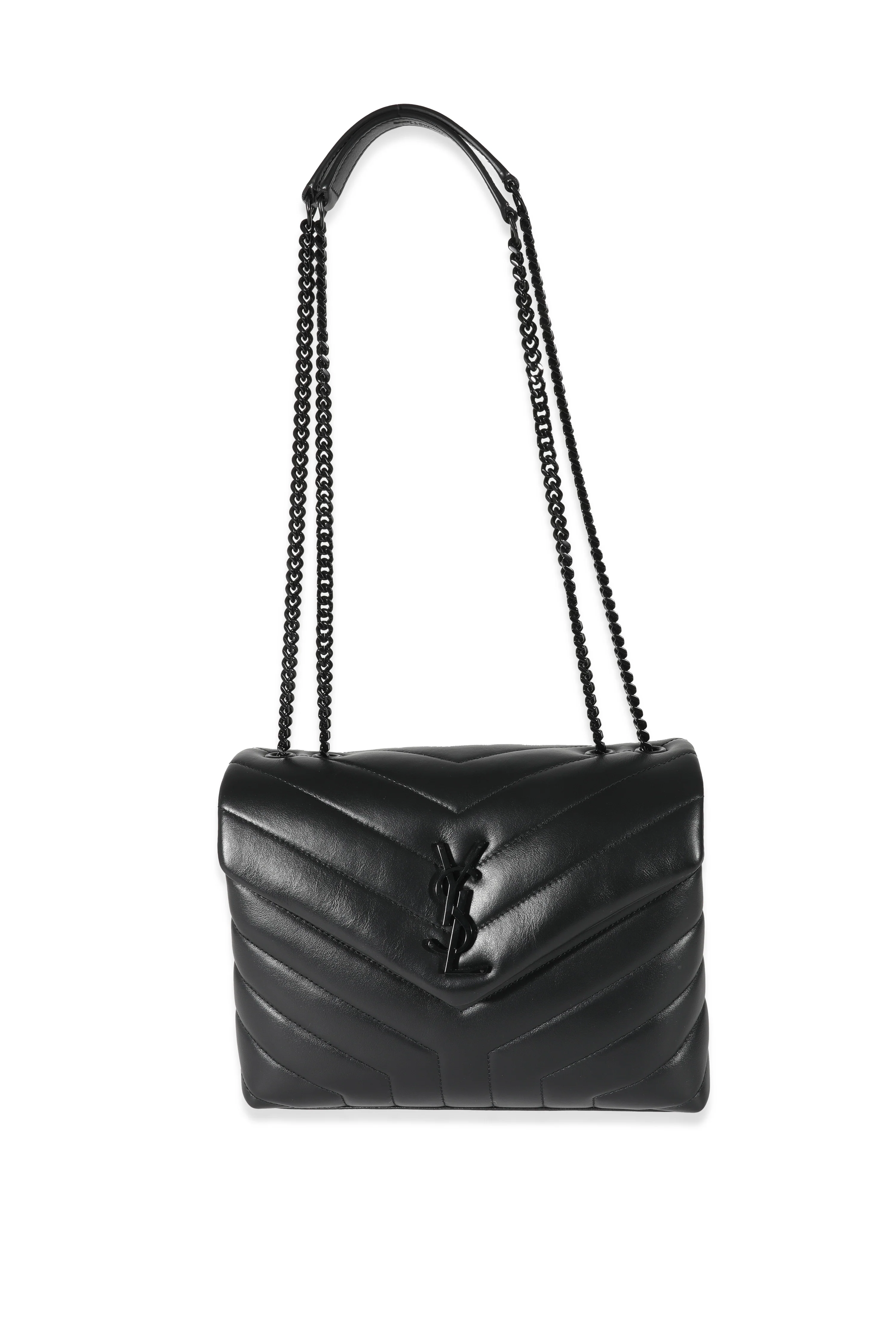 Saint Laurent Black Leather Small Loulou Bag - Image 8