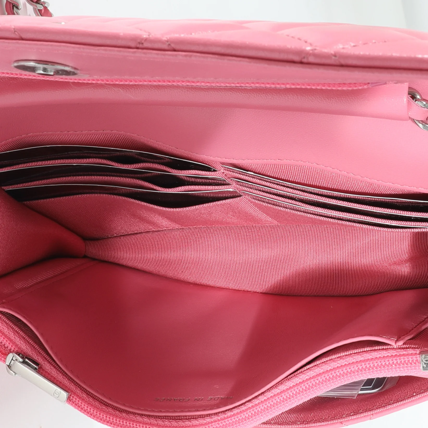 Chanel Pink Lambskin Wallet On Chain - Image 8