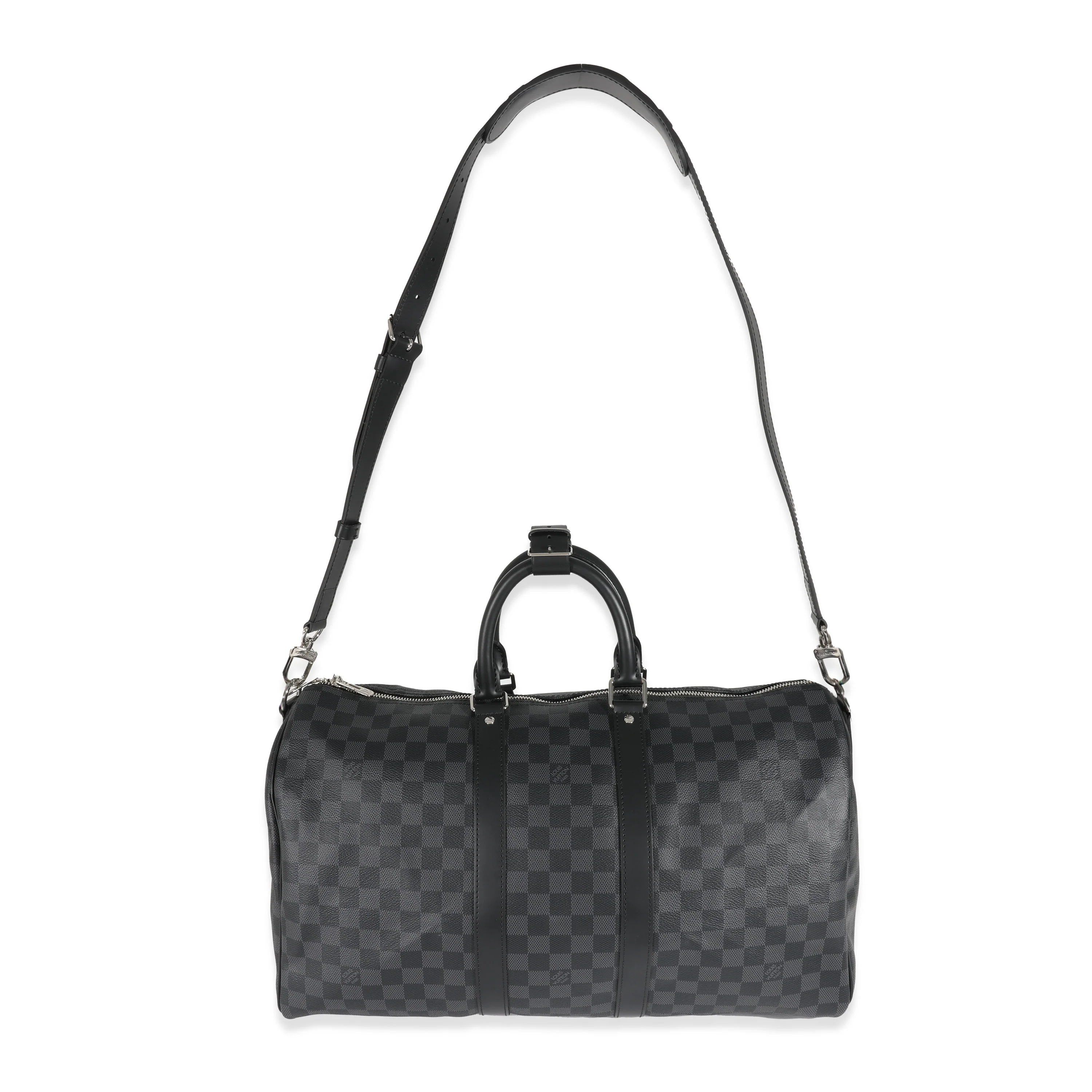 Louis Vuitton Canvas Damier Graphite Keepall Bandouliere 45 - Image 4