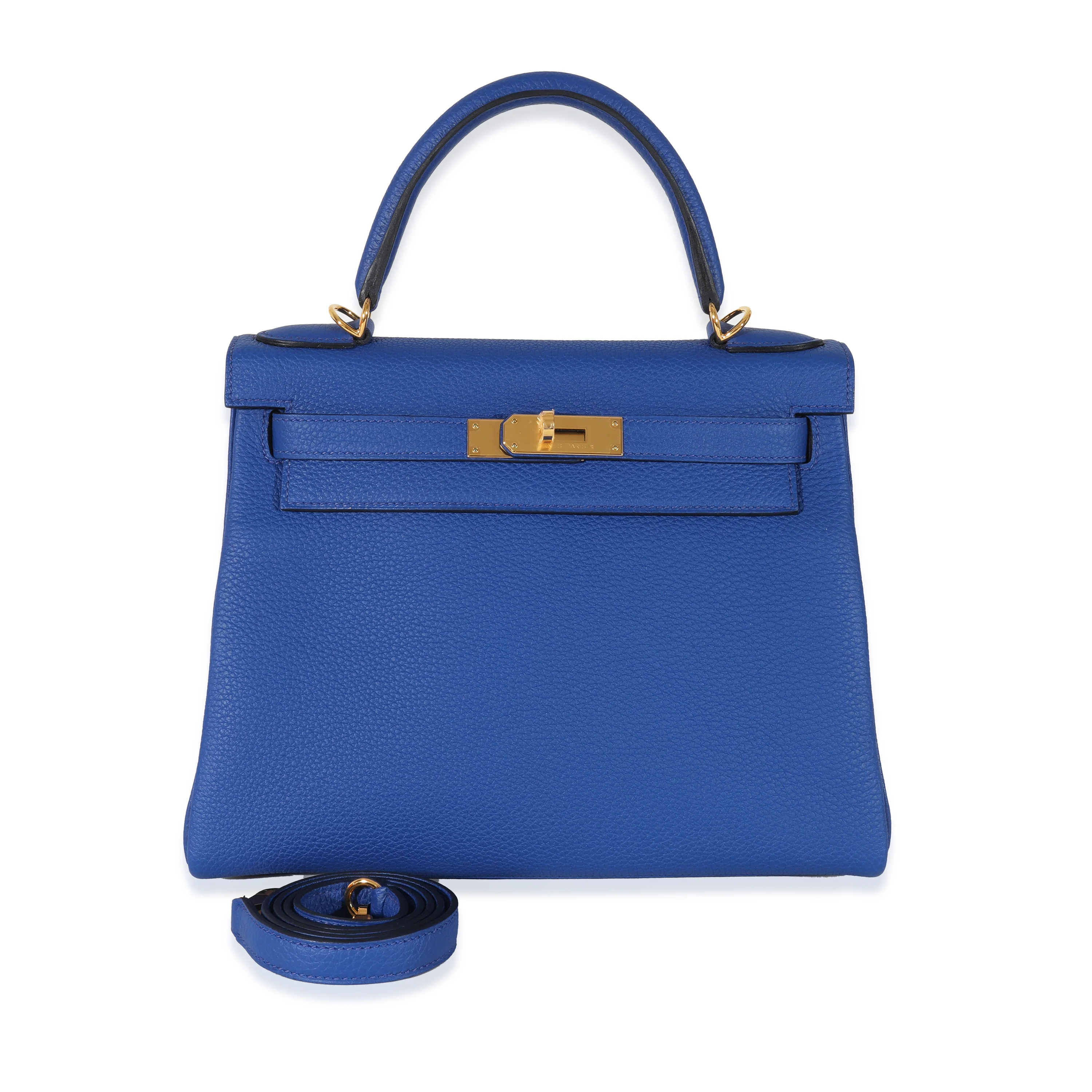 Hermès Togo Bleu Royal Kelly II 28 GHW - Image 4