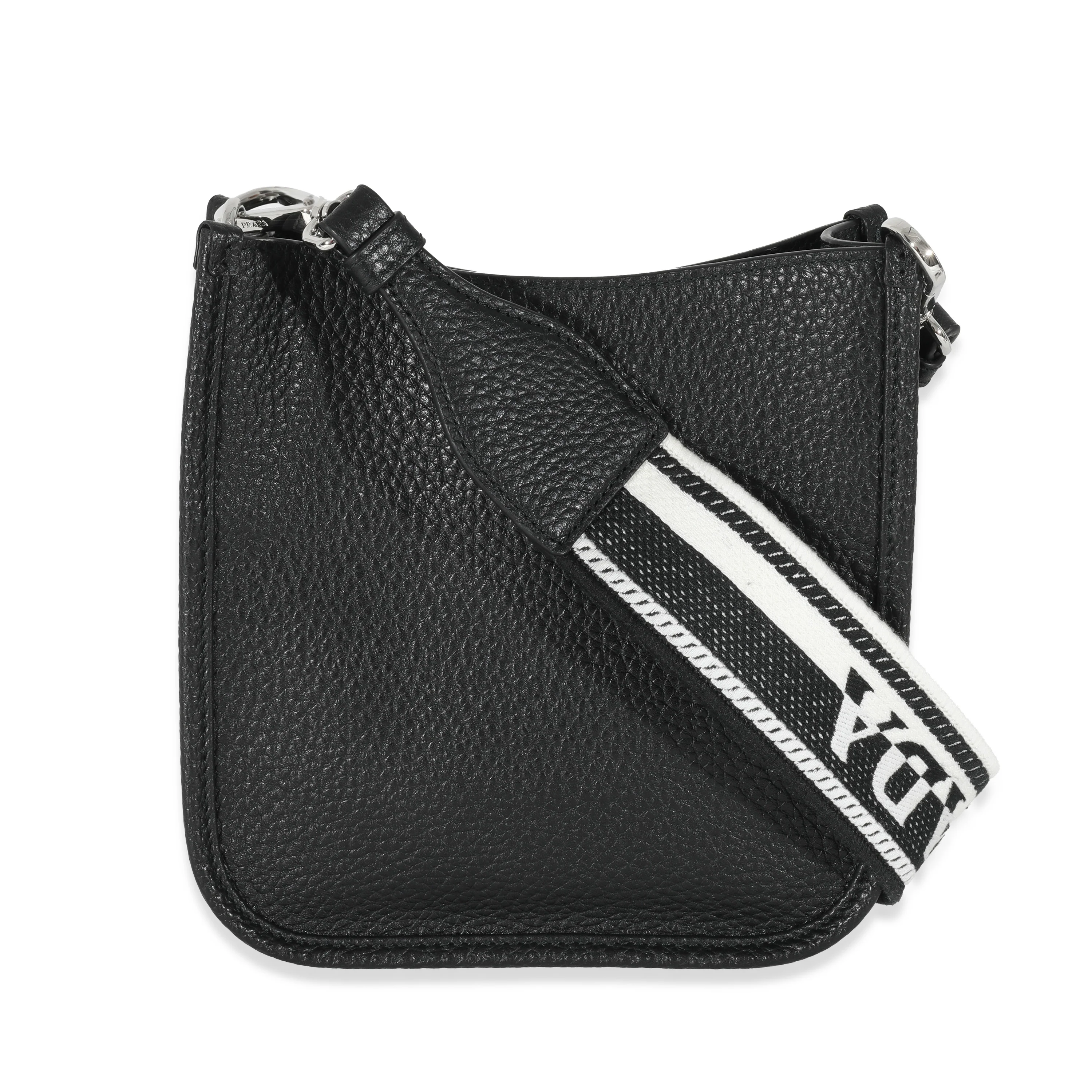 Prada Black Leather Mini Shoulder Bag - Image 3