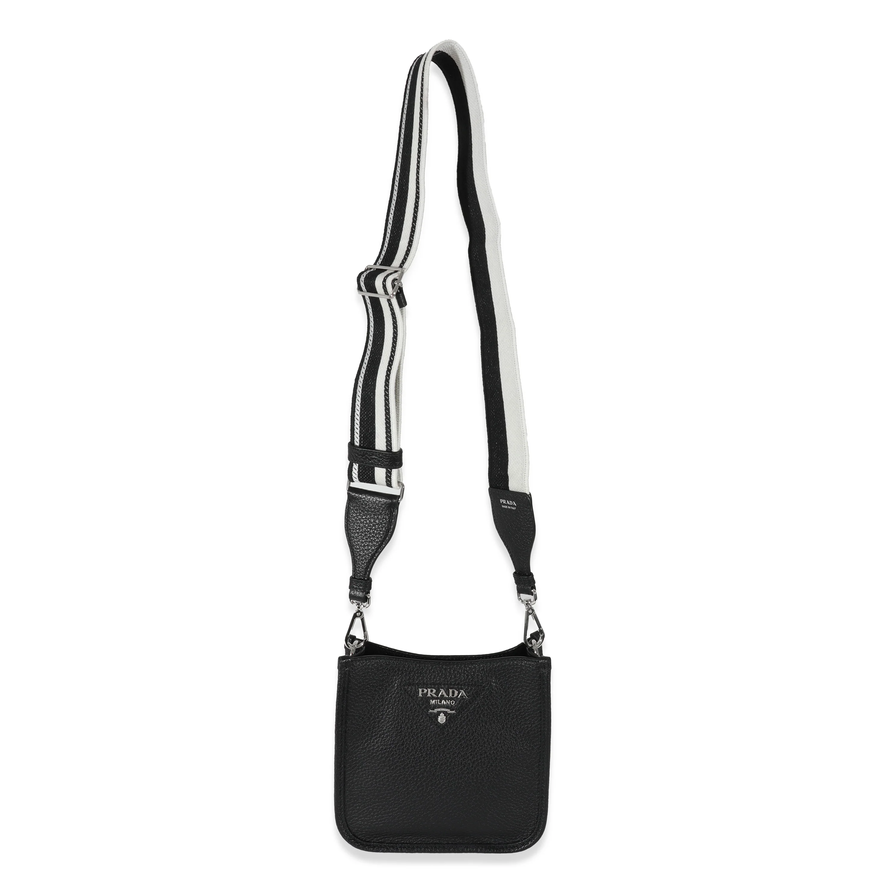 Prada Black Leather Mini Shoulder Bag - Image 4