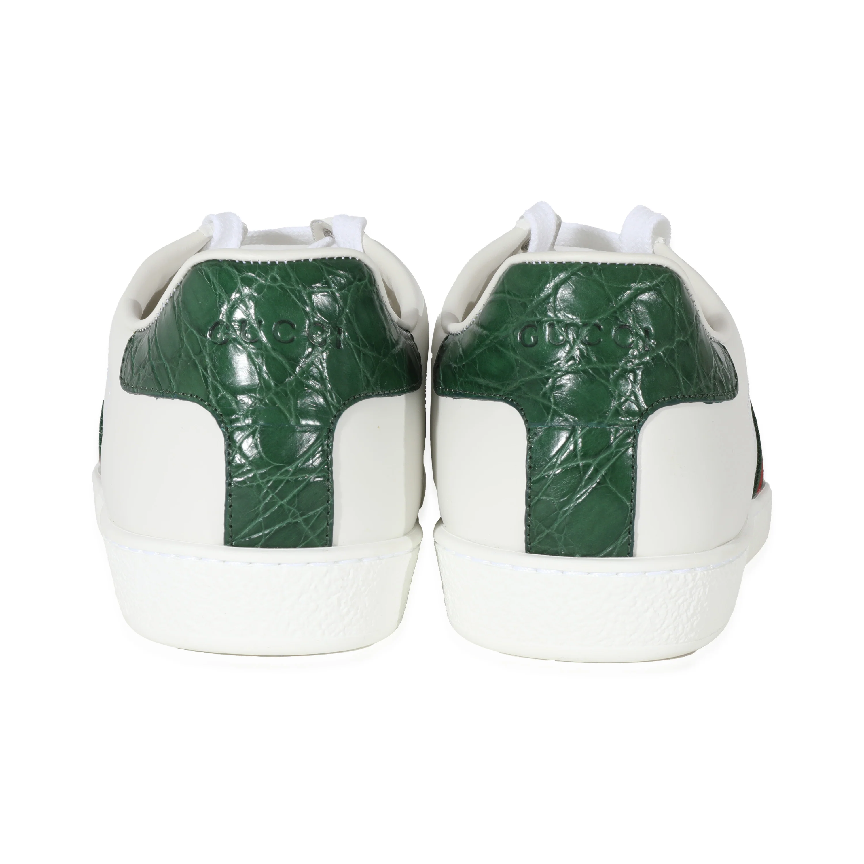 Gucci White Leather Ace Trainer - Image 2