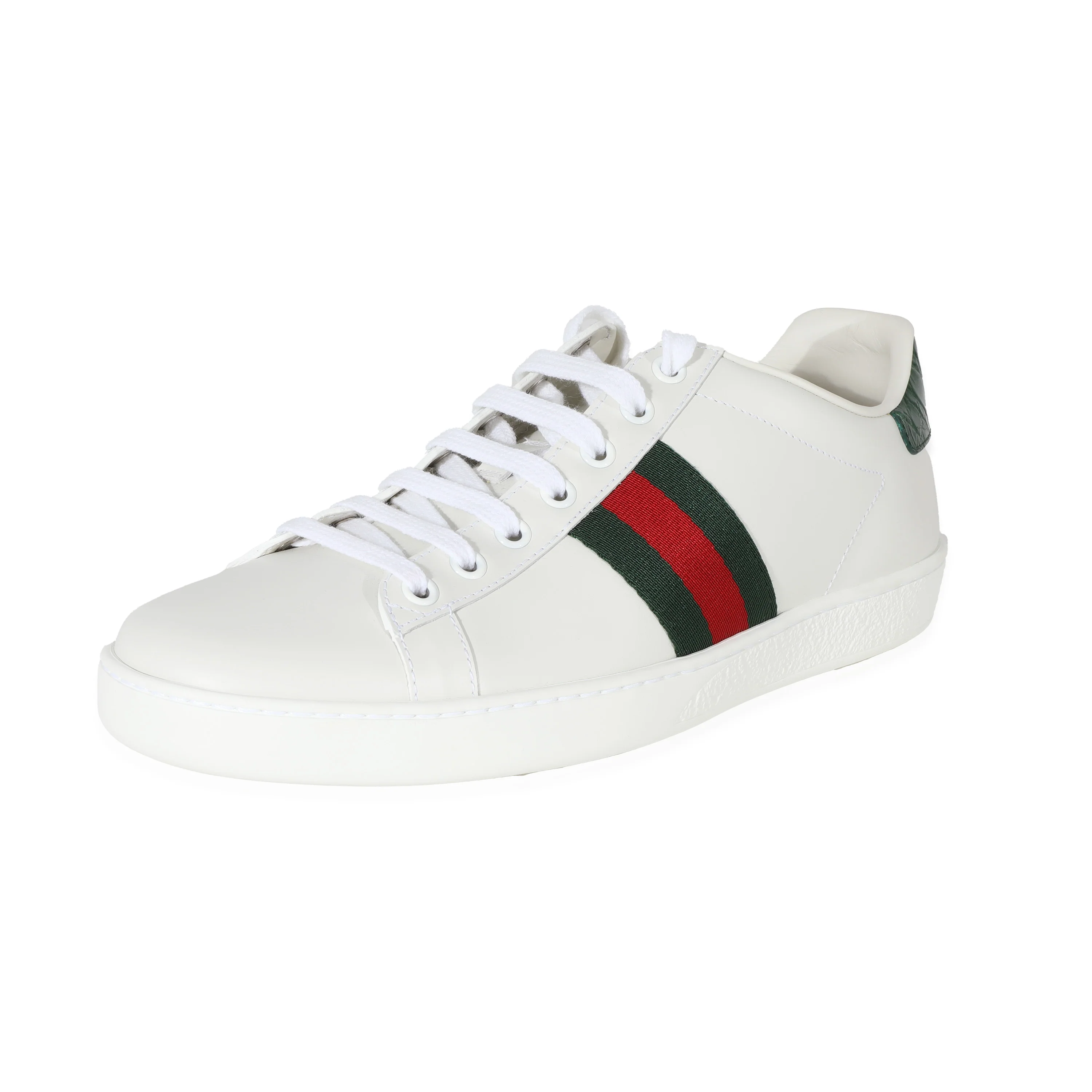 Gucci White Leather Ace Trainer - Image 5