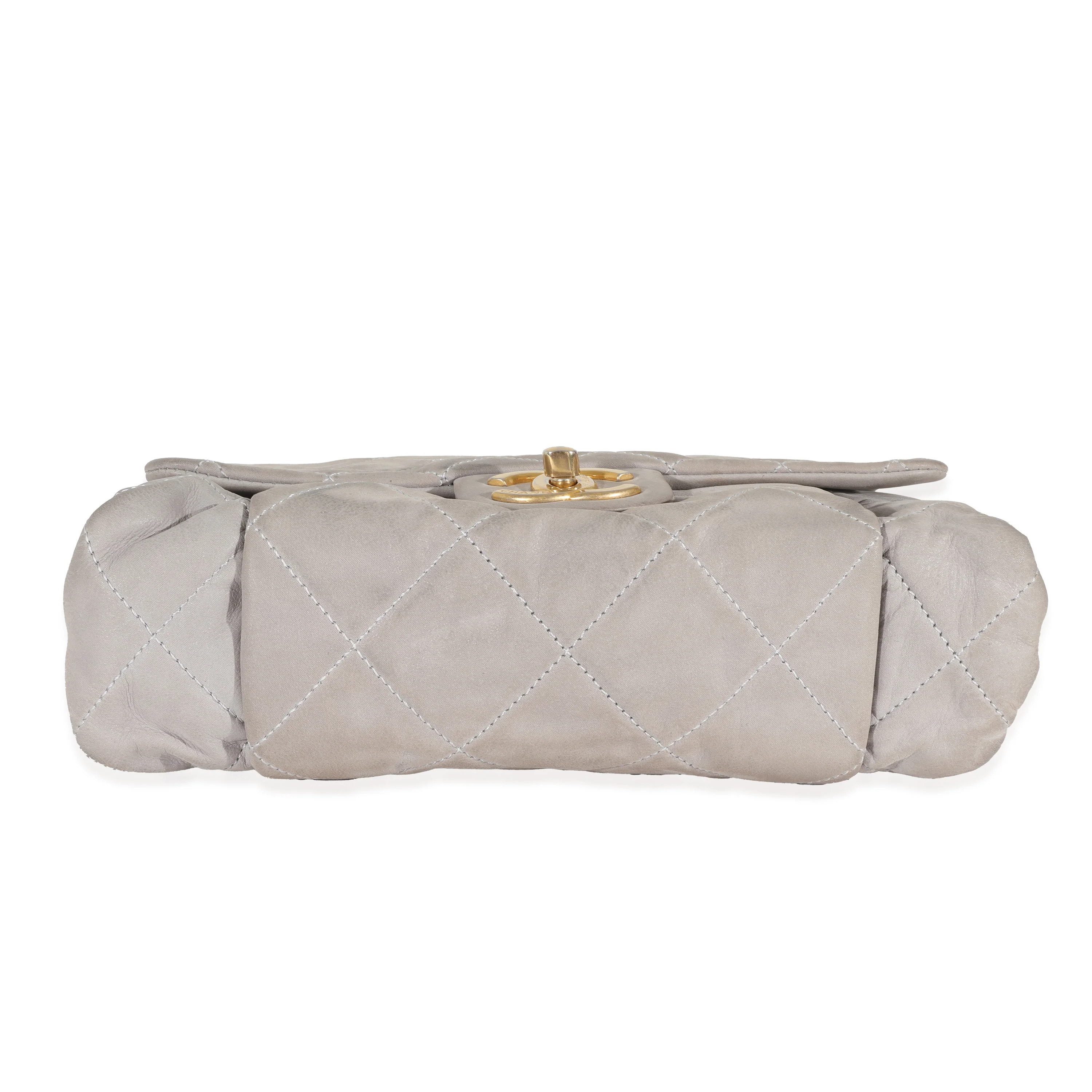Chanel Grey Iridescent Calfskin Chic Accordion Small Flap Bag - Image 5