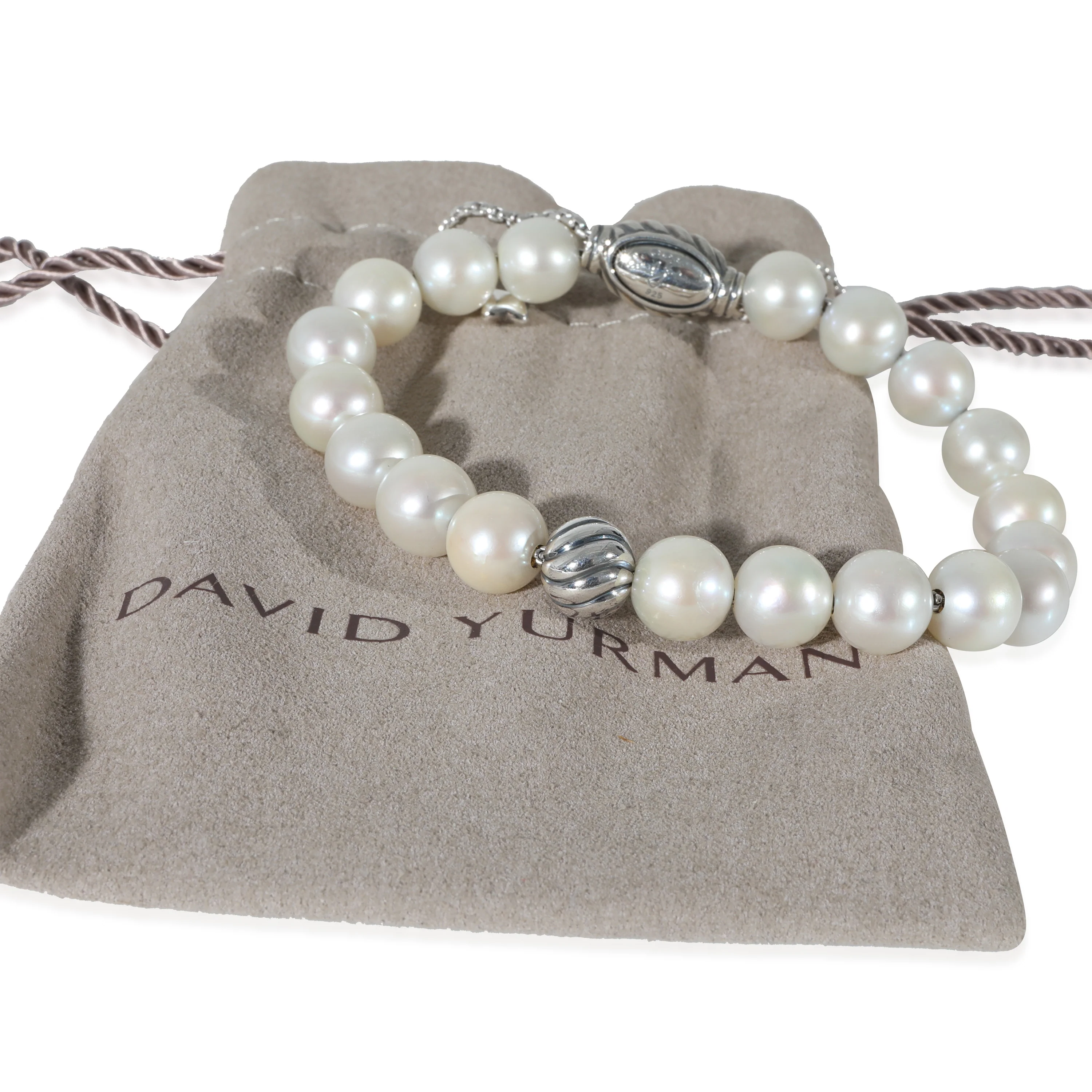 David Yurman Pearl Spiritual Bead Bracelet in Sterling Silver - Image 4