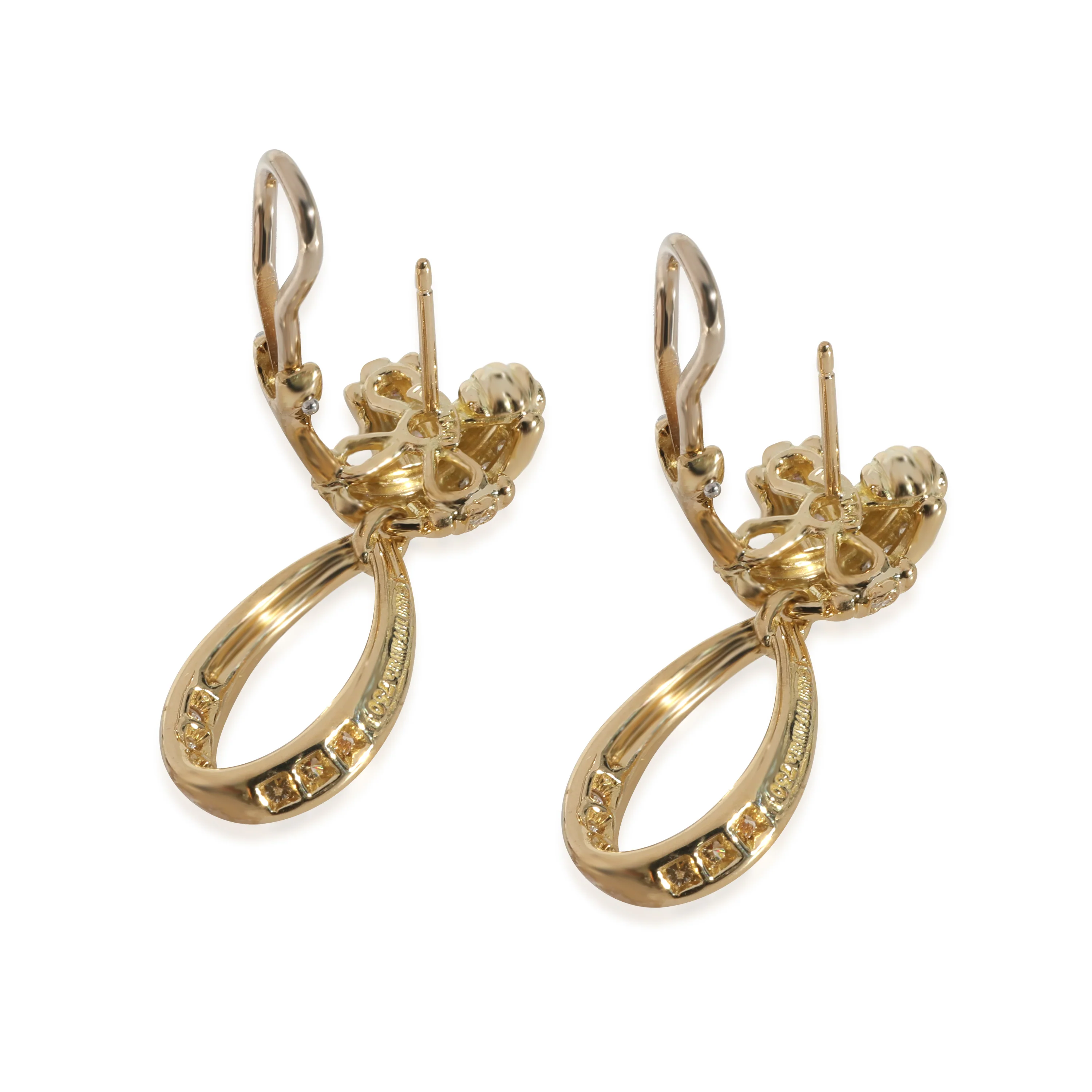 Vintage Signature X Diamond Earrings in 18k Yellow Gold 0.6 CTW - Image 3